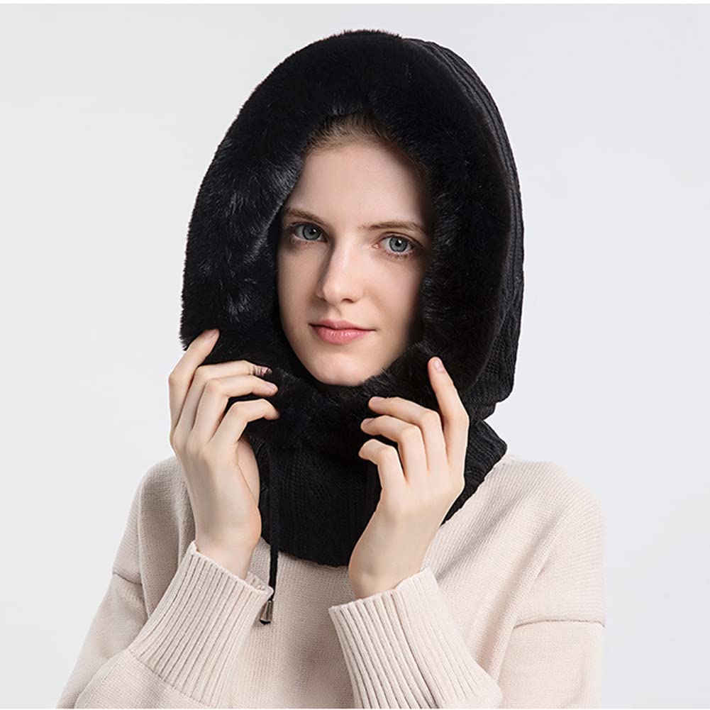Women's Fleece Ski Mask Balaclava - Winter Face Cover Hood with Neck Protection for Skiing, Snowboarding & Outdoor Activities - Perfect for Cold Weather Sports, Dog Walking & Hiking