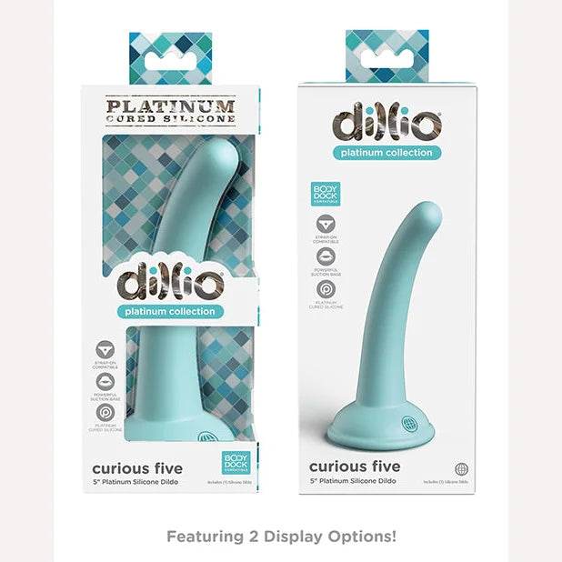 Dillio Platinum 5-inch Curious Five Teal Hair Straightener - Perfect for Salon-Quality Styling at Home, Travel & Special Occasions