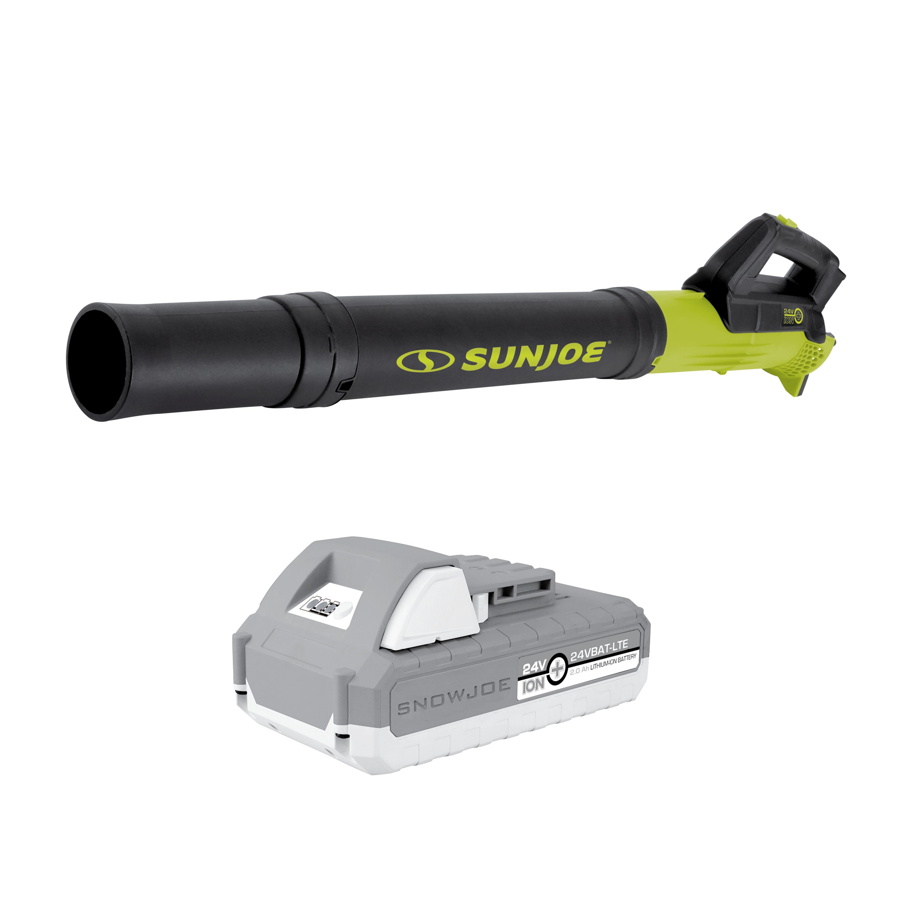 Sun Joe 24V IONMAX Cordless Leaf Blower & Grass Trimmer Combo Kit - 100 MPH Air Speed, 10-Inch Cutting Width, Includes 2.0Ah Battery & Charger - Perfect for Yard Cleaning, Lawn Maintenance & Outdoor Landscaping