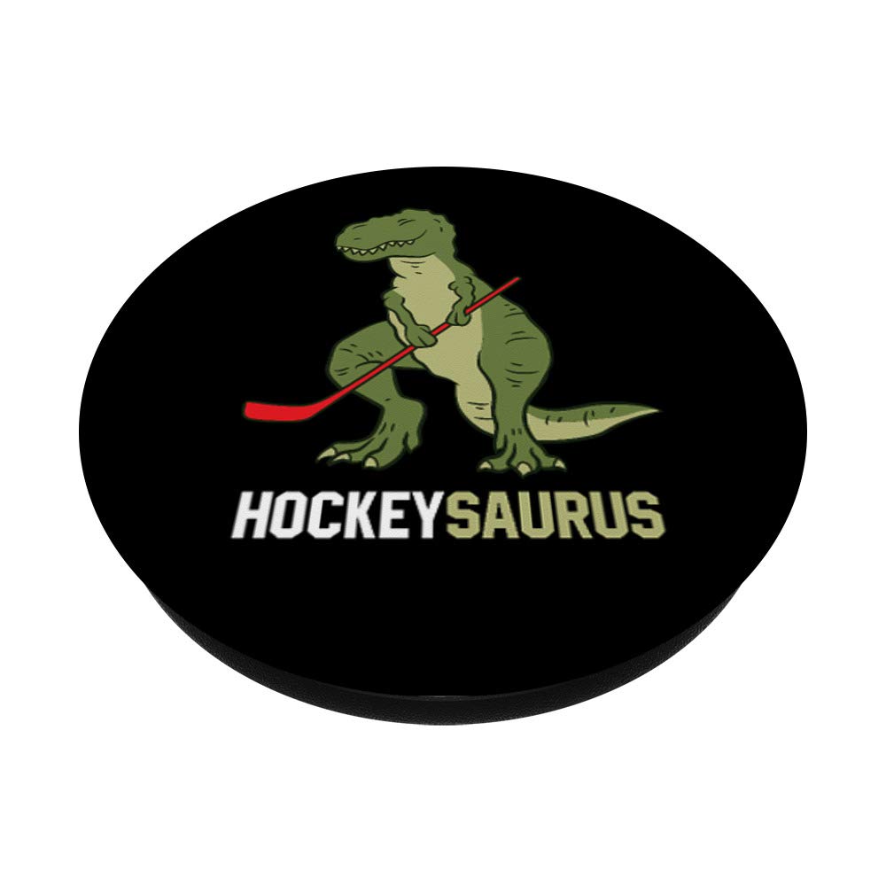 Dinosaur Ice Hockey PopSockets - Swappable PopGrip with Cute Hockeysaurus Design | Perfect for Hockey Fans, Gifts & Phone Accessories