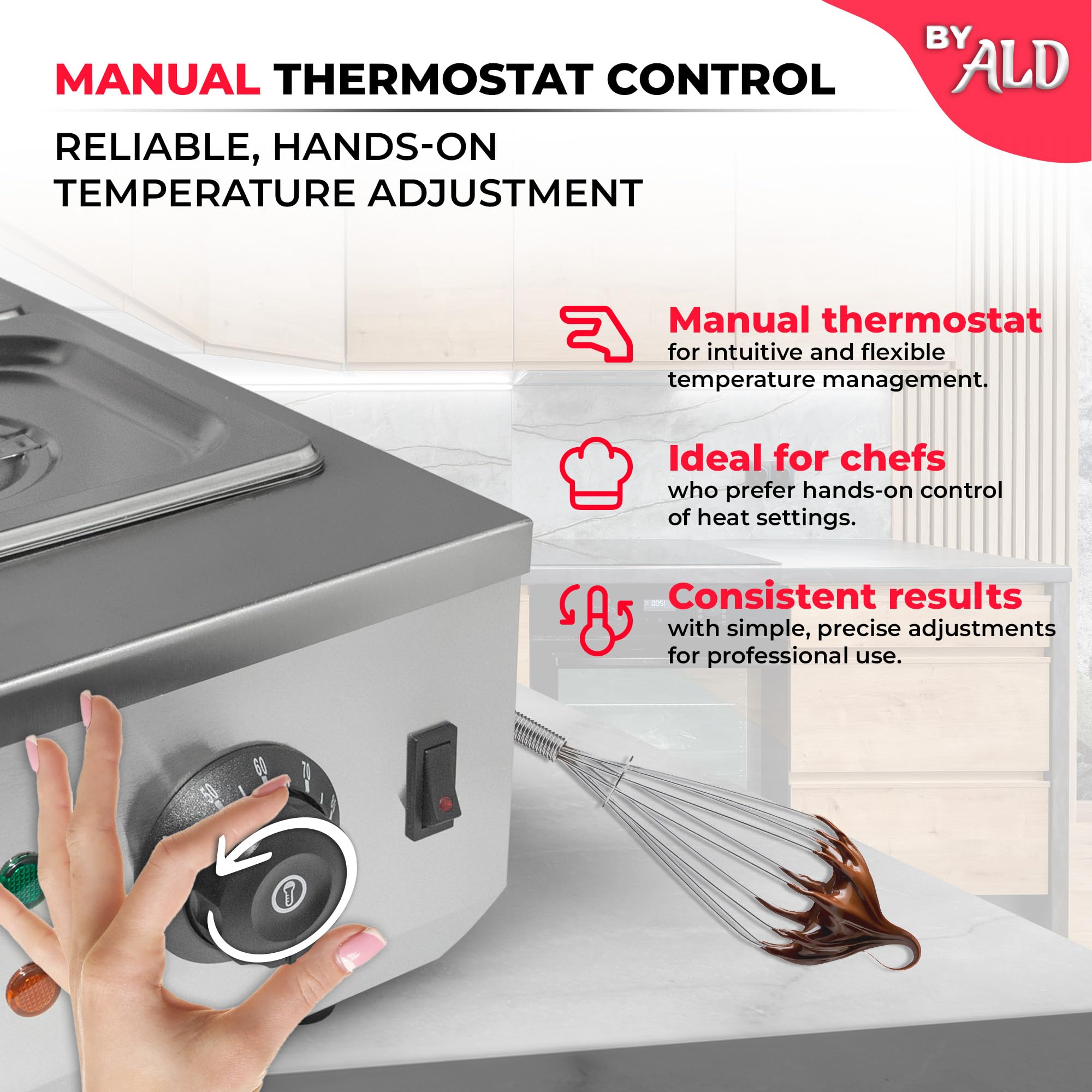 Electric Chocolate Melting Pot - 110V Professional Candy & Fondue Warmer for Baking, Desserts & Party Treats | Perfect for Home, Bakery & Catering Use