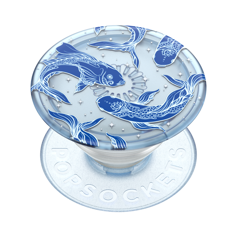 Translucent Cosmic Koi PopSockets & PopGrips - Interchangeable Phone Grip & Stand for iPhone, Samsung & Smartphones | Perfect for Gaming, Selfies & Daily Use