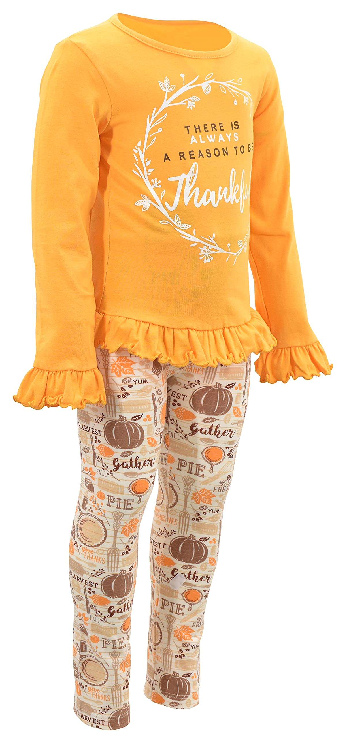 Girls 2-Piece Leggings Outfit with Ruffle Waist - Toddler Clothes Set for Playtime