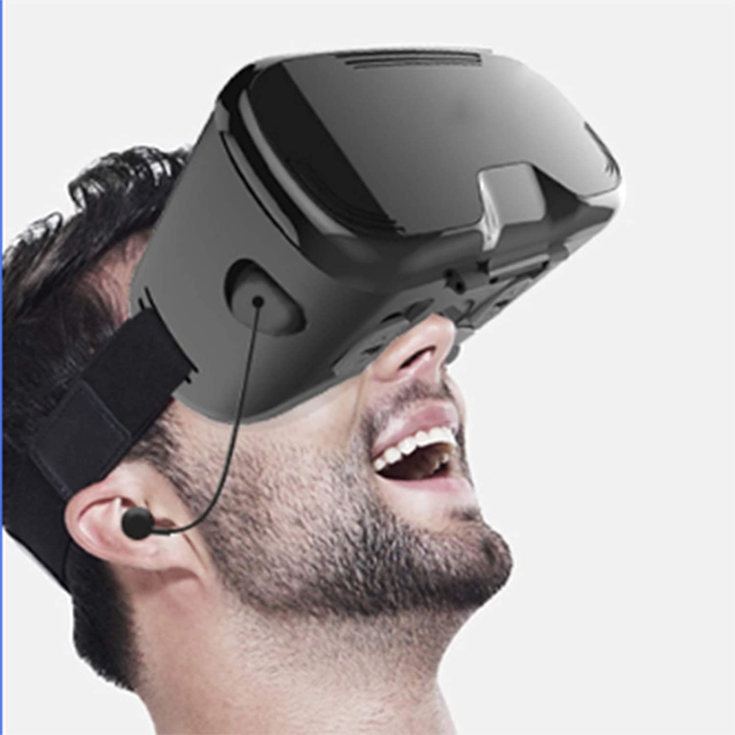 SMSOM VR Headset, Virtual Reality Goggles for 4D Movies & Video Games - Universal VR Glasses Compatible with Smartphones 4.5