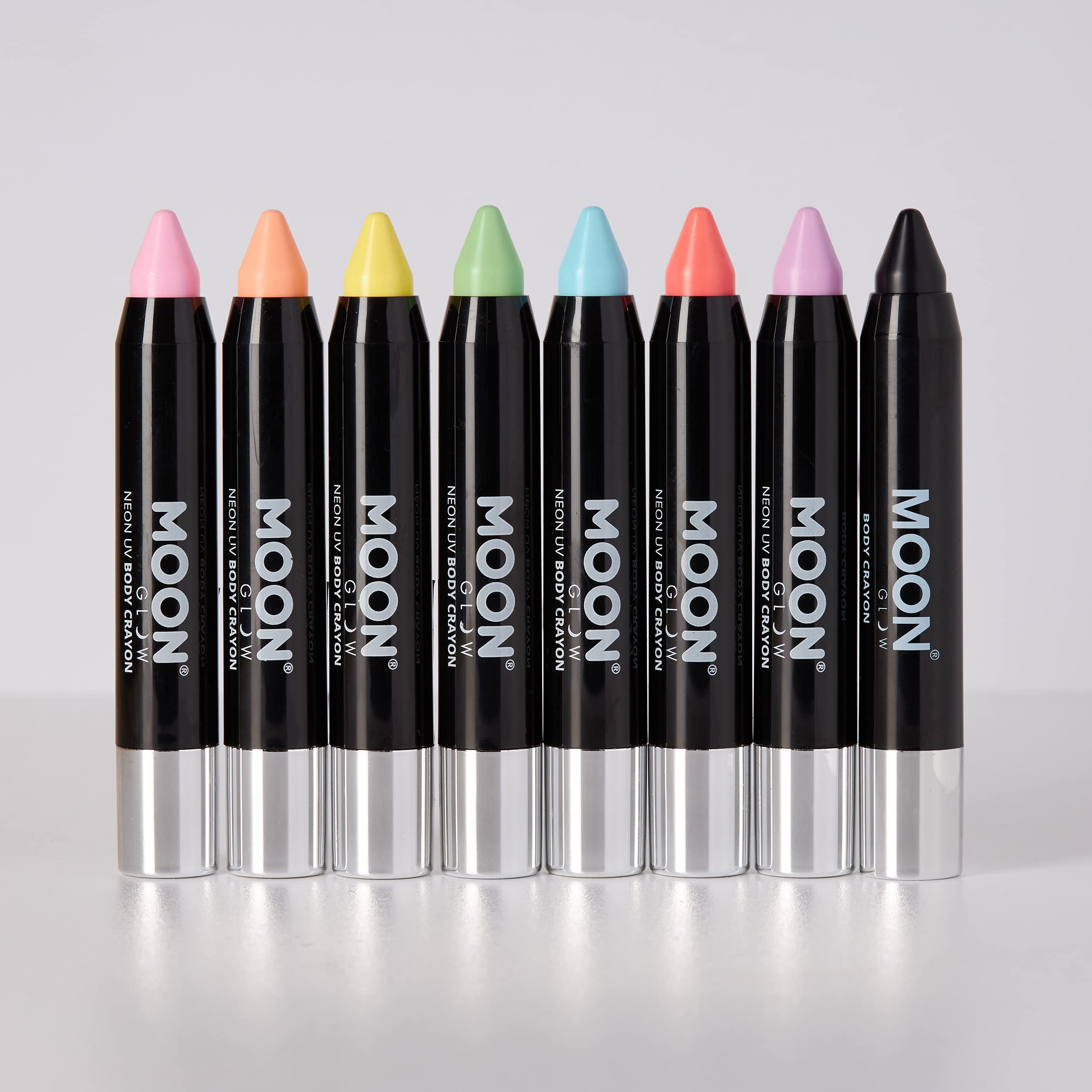 Pastel Green Moon Glow Neon UV Paint Stick - Face & Body Crayon for Festival, Rave & Glow Parties - Glow in The Dark Makeup for Kids & Adults