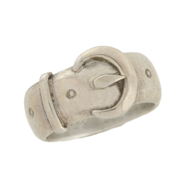 Victorian Style Sterling Silver Buckle Ring for Women - Elegant Antique Jewelry for Weddings, Parties & Special Occasions
