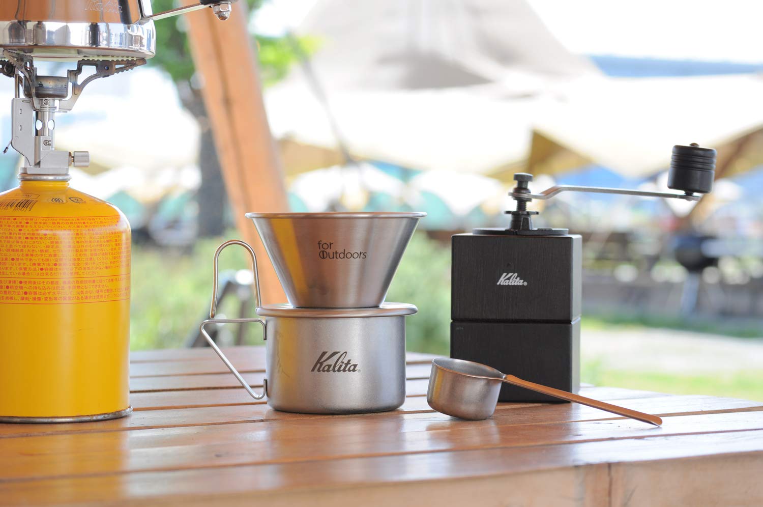 Premium Kalita Wooden Manual Coffee Grinder - Adjustable Black Cubic Mill Antique Style Hand Grinder for Espresso, French Press & Pour Over - Perfect for Camping, Travel & Home Brewing #42165