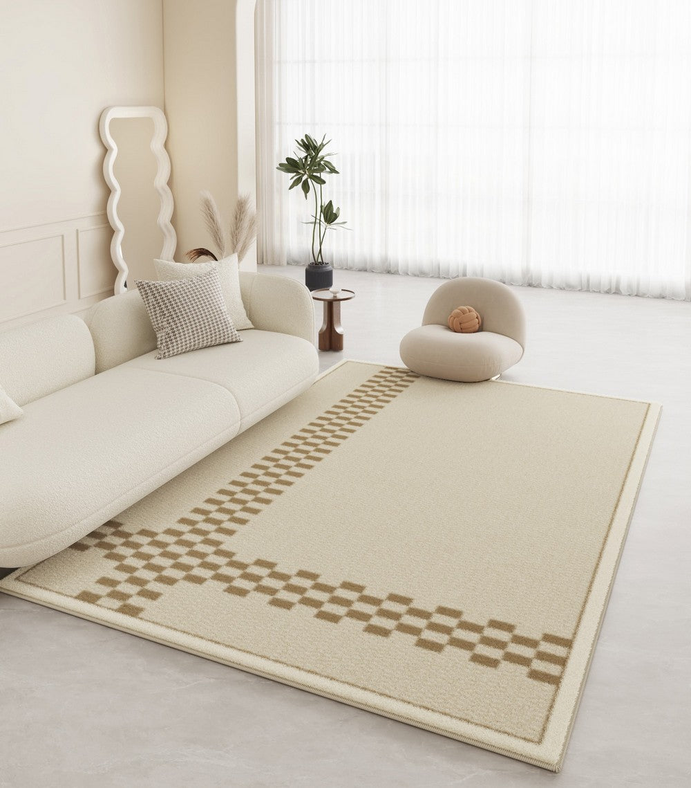 Contemporary Geometric Modern Area Rugs - Thick Large Abstract Design for Living Room, Bedroom & Dining Room - Soft Floor Covering for Home Decor & Interior Design