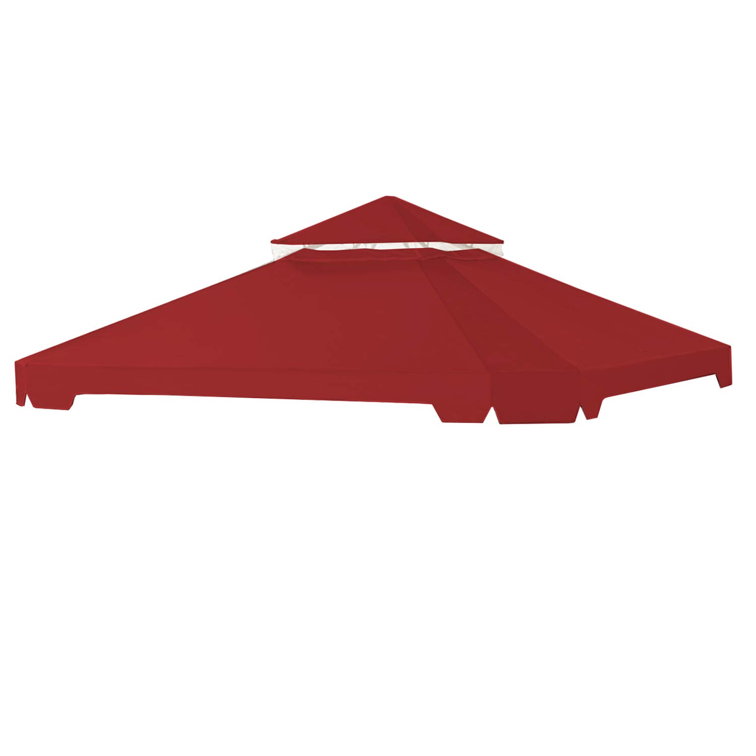 Garden Winds Replacement Canopy for Cottleville Gazebo - Riplock 350 Durable Fabric - Cinnabar Red Color - Perfect for Outdoor Patio, Backyard, and Garden Shade Protection