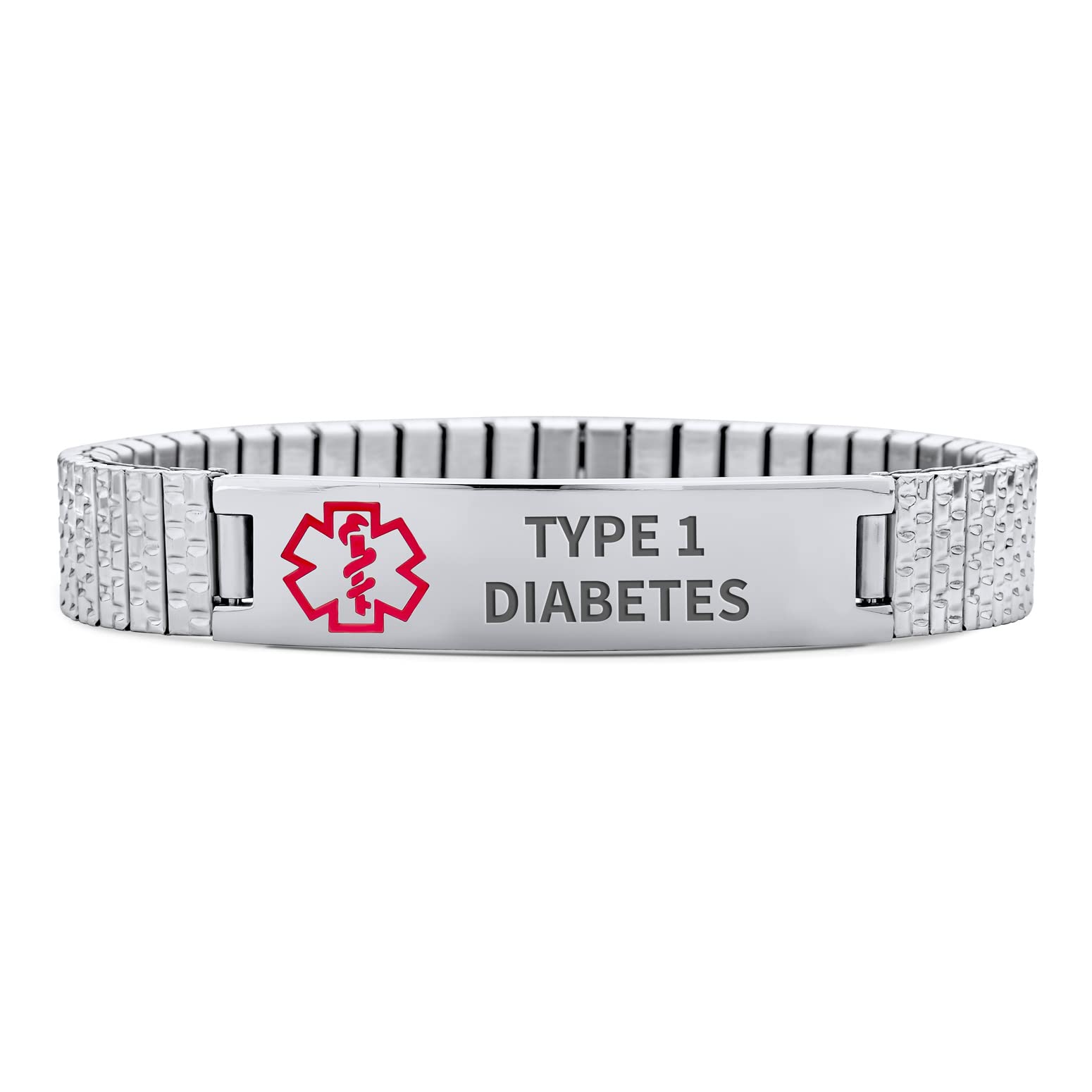 Personalized Medical ID Bracelet for Women & Teens - Adjustable Stainless Steel - Emergency Use