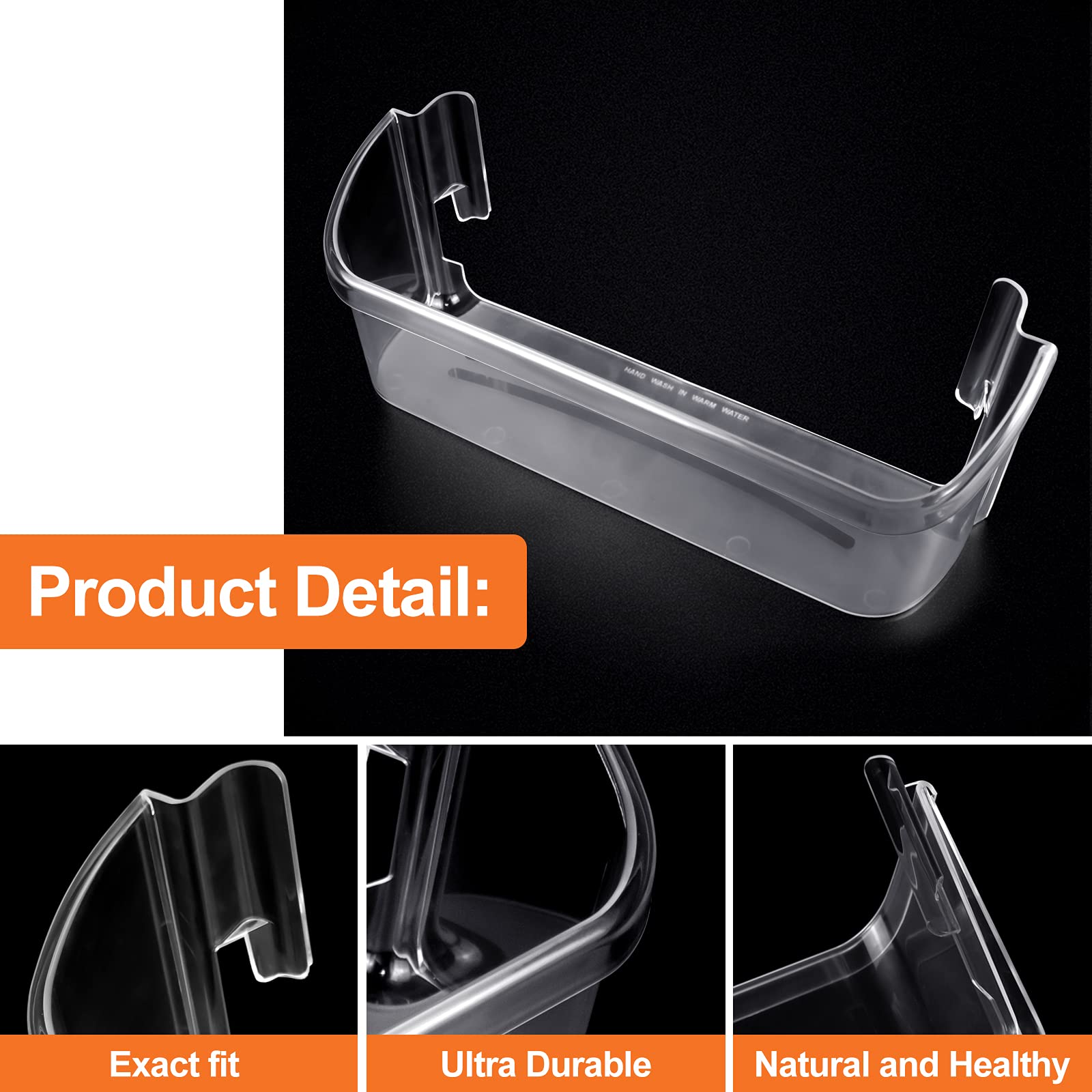 Electrolux Refrigerator Door Bin Shelf Replacement - Compatible with Bottom 2 Shelves (AP2115742, PS429725, AH429725, FGHS2631PF4A) - Perfect for Kitchen Organization & Food Storage
