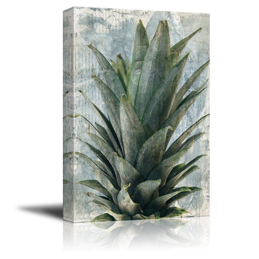 Wall26 Pineapple Leaves Canvas Print - Modern Abstract Wall Art for Living Room, Bedroom, Office Decor - Gallery Wrapped Ready to Hang 24x36 Inches - Perfect for Home, Office & Gift Giving
