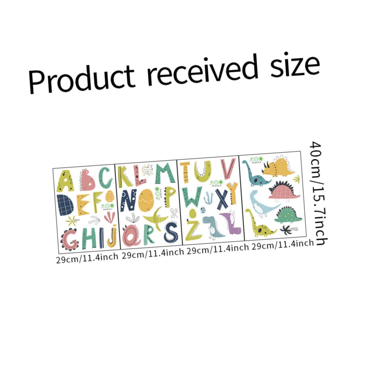 Wakauto 4 Sheets Alphabet Letter Stickers - Animal Themed Wall Decals for Kids Room, Nursery & Classroom Decor - Durable PVC Children's Wall Stickers for Learning & Play
