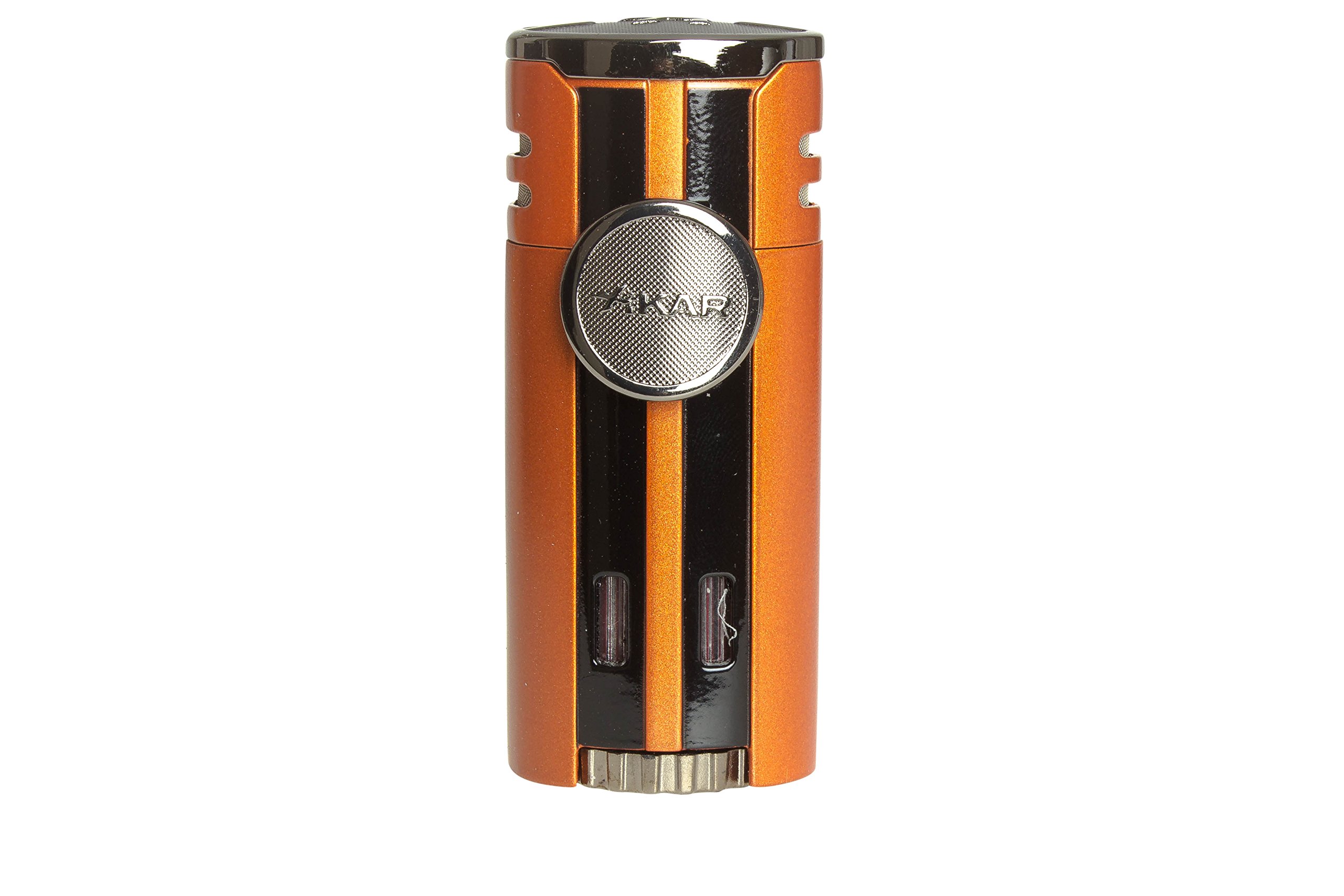 Xikar HP4 Quad Jet Flame Cigar Lighter in Orange - Premium Butane Torch for Cigars, Perfect for Outdoor Smoking, Golfing & Special Occasions