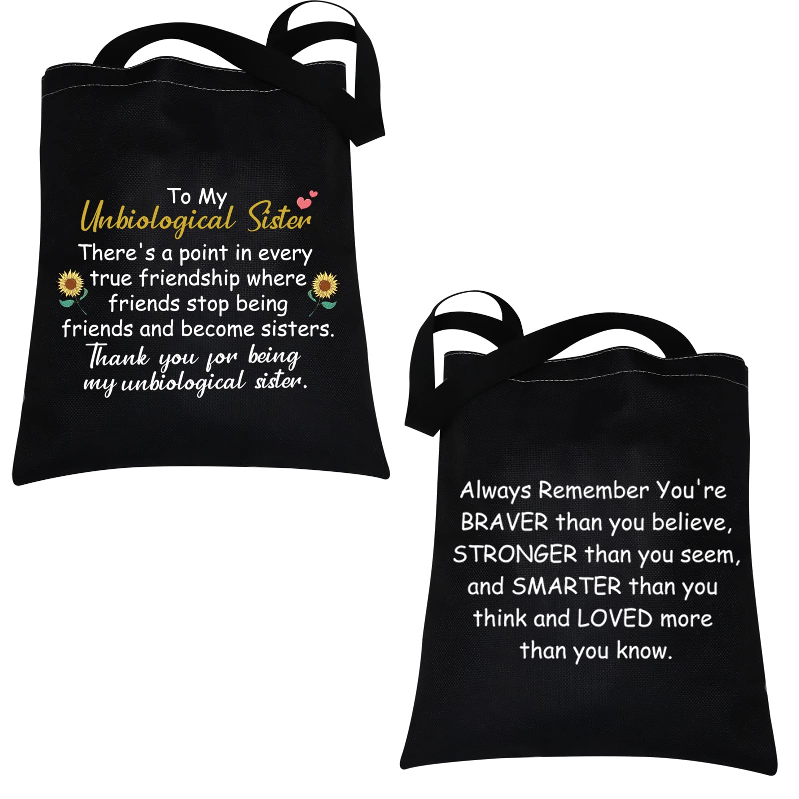 CMNIM Best Friend Gifts - Reusable Tote Bags for Sisters & Soul Sisters, Cute Shopping Shoulder Bag - Perfect for Birthday, Christmas, Galentine's Day & Everyday Use