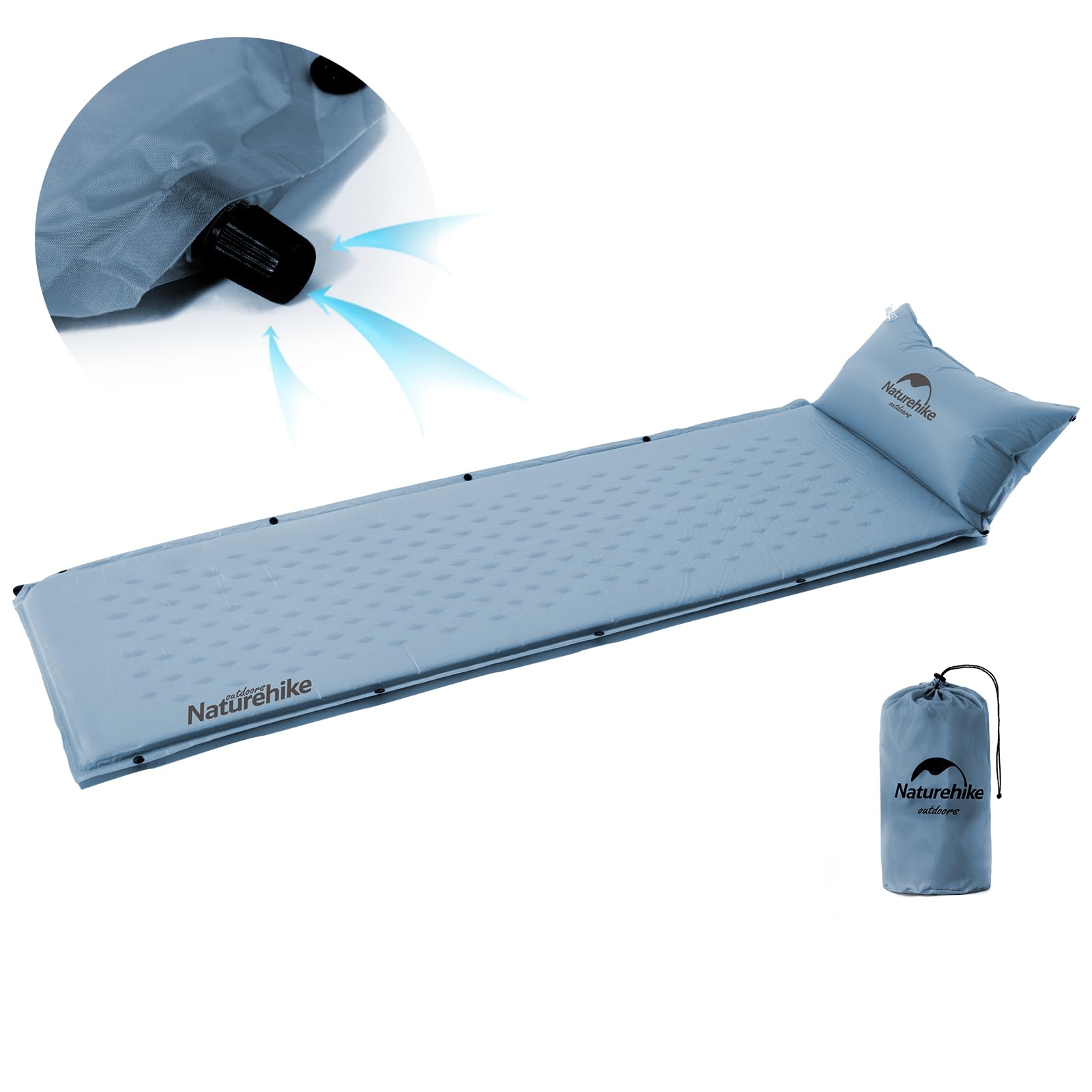 Naturehike Self-Inflating Camping Pad - Ultralight Memory Foam for Hiking & RV Travel