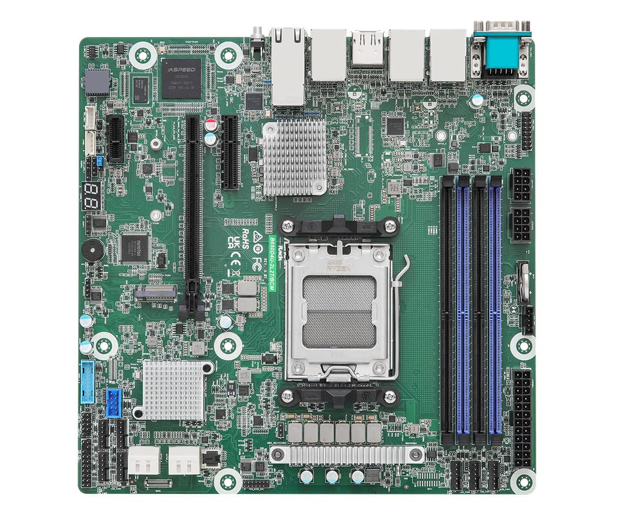 ASRock B650D4U 2L2T/BCM AMD B650 Micro ATX Motherboard for AM5 Socket - Perfect for Gaming PCs, Workstations & Home Servers