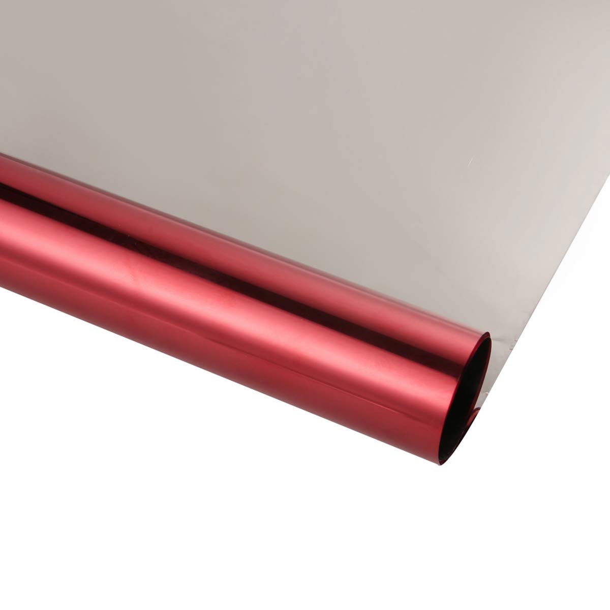 One Way Mirror Window Film - Reflective Privacy Window Tint for Heat & UV Protection - Self-Adhesive Glass Film for Office & Home (Red Silver, 60Inch x 49.5Feet) - Ideal for Daytime Privacy, Sun Control & Energy Savings