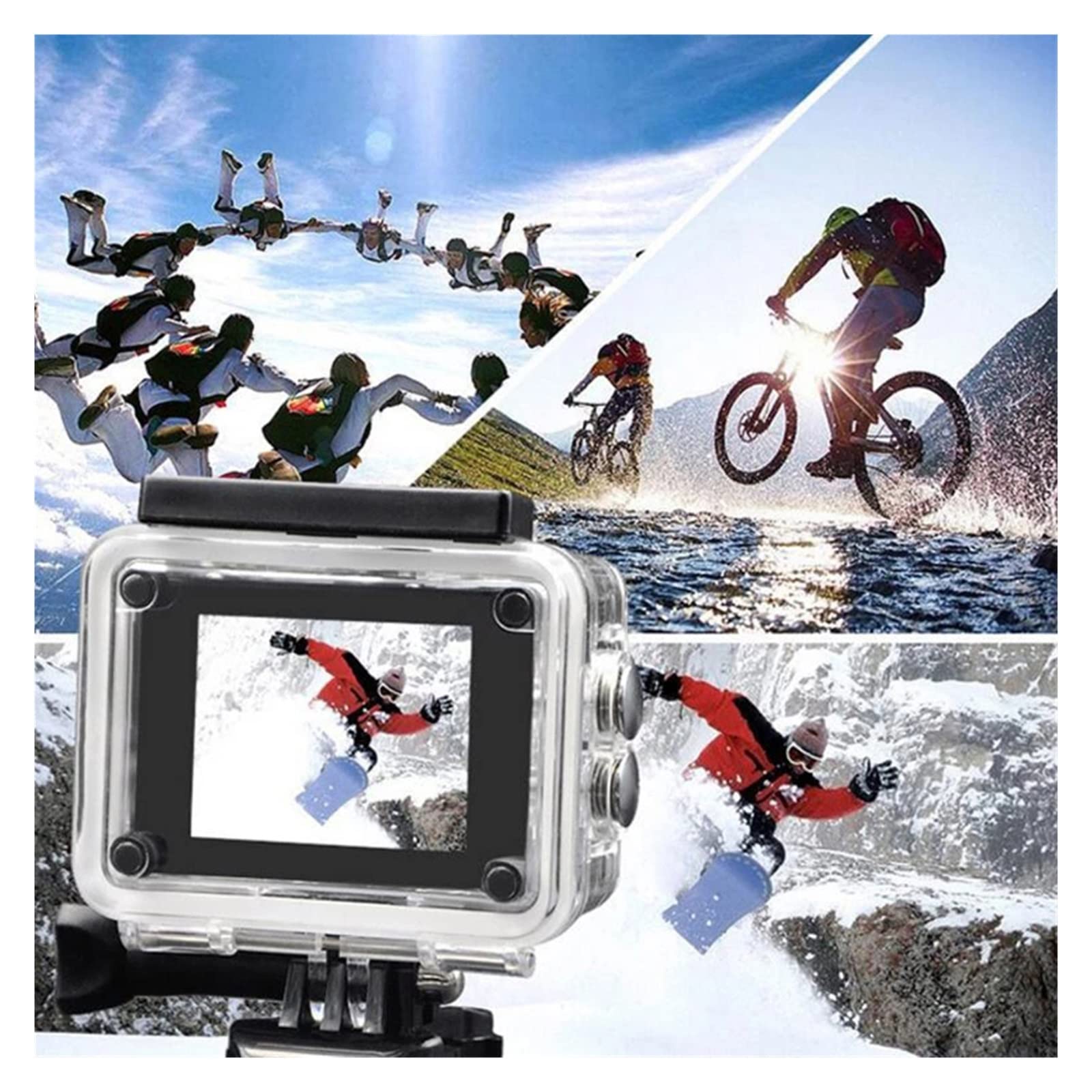4K Action Camera with Stabilization - Waterproof Sports Camera for Outdoor & Underwater Adventures