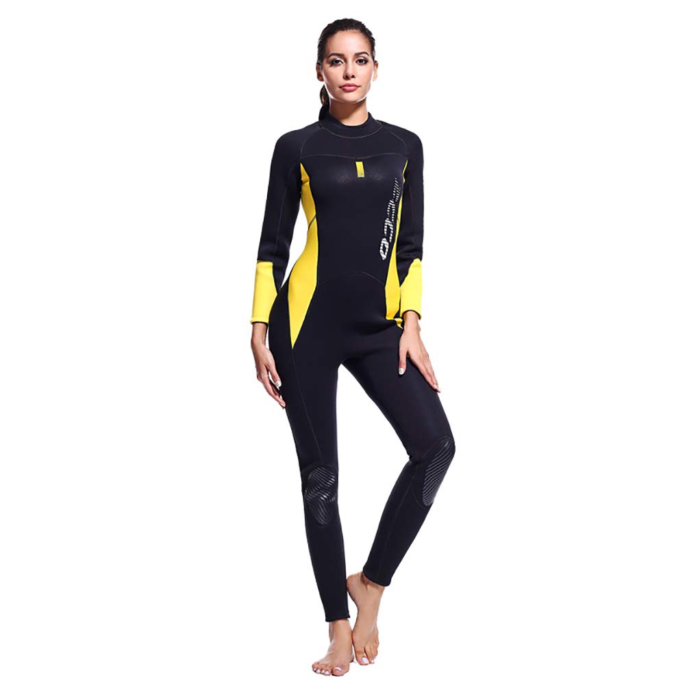 3mm Neoprene Women's Wetsuit - Full Body Long Sleeve Scuba Diving Suit with Back Zipper for Surfing, Snorkeling & Swimming | Perfect for Cold Water Activities & Water Sports Enthusiasts
