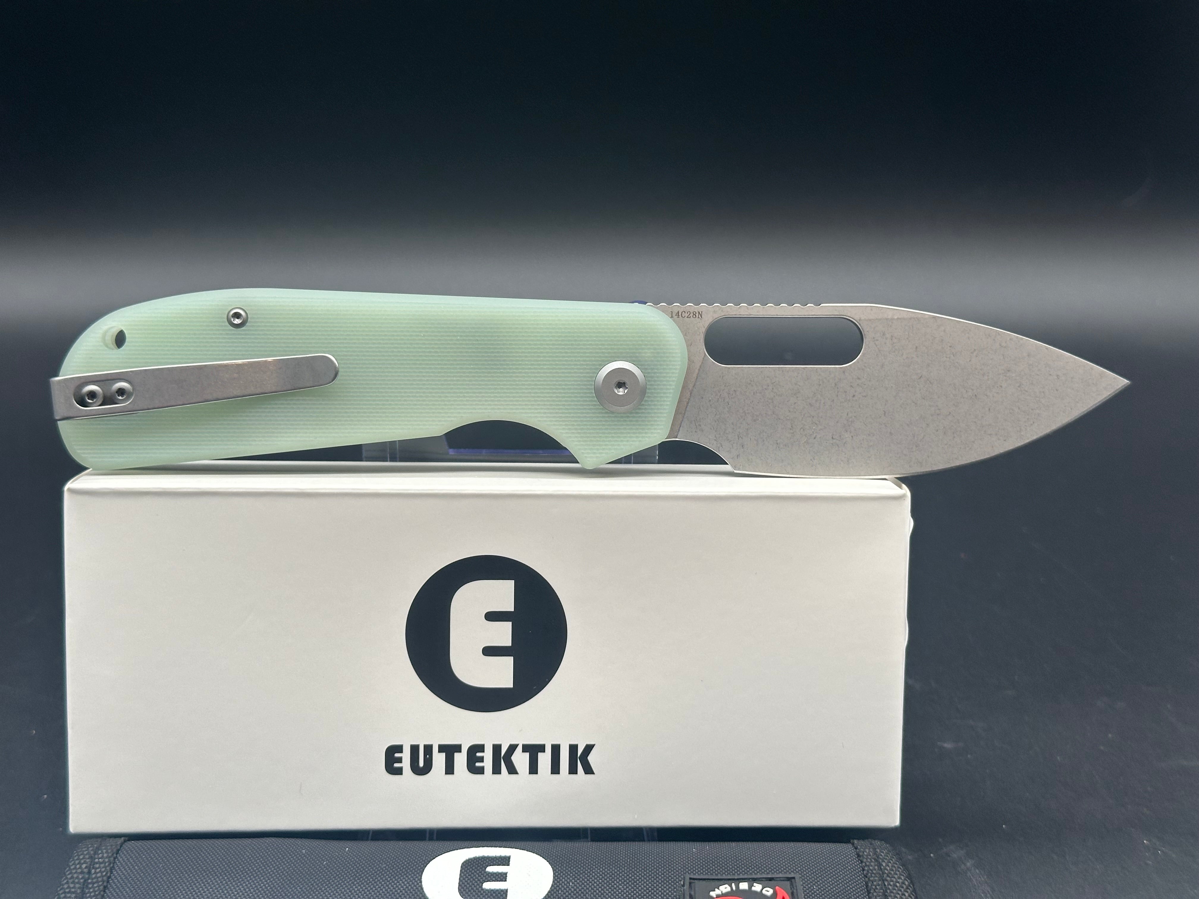 Eutektik EFD Jade Stonewashed Knife with LTK Koozie, Patch & Sticker - Perfect for Camping, Hiking & Outdoor Adventures