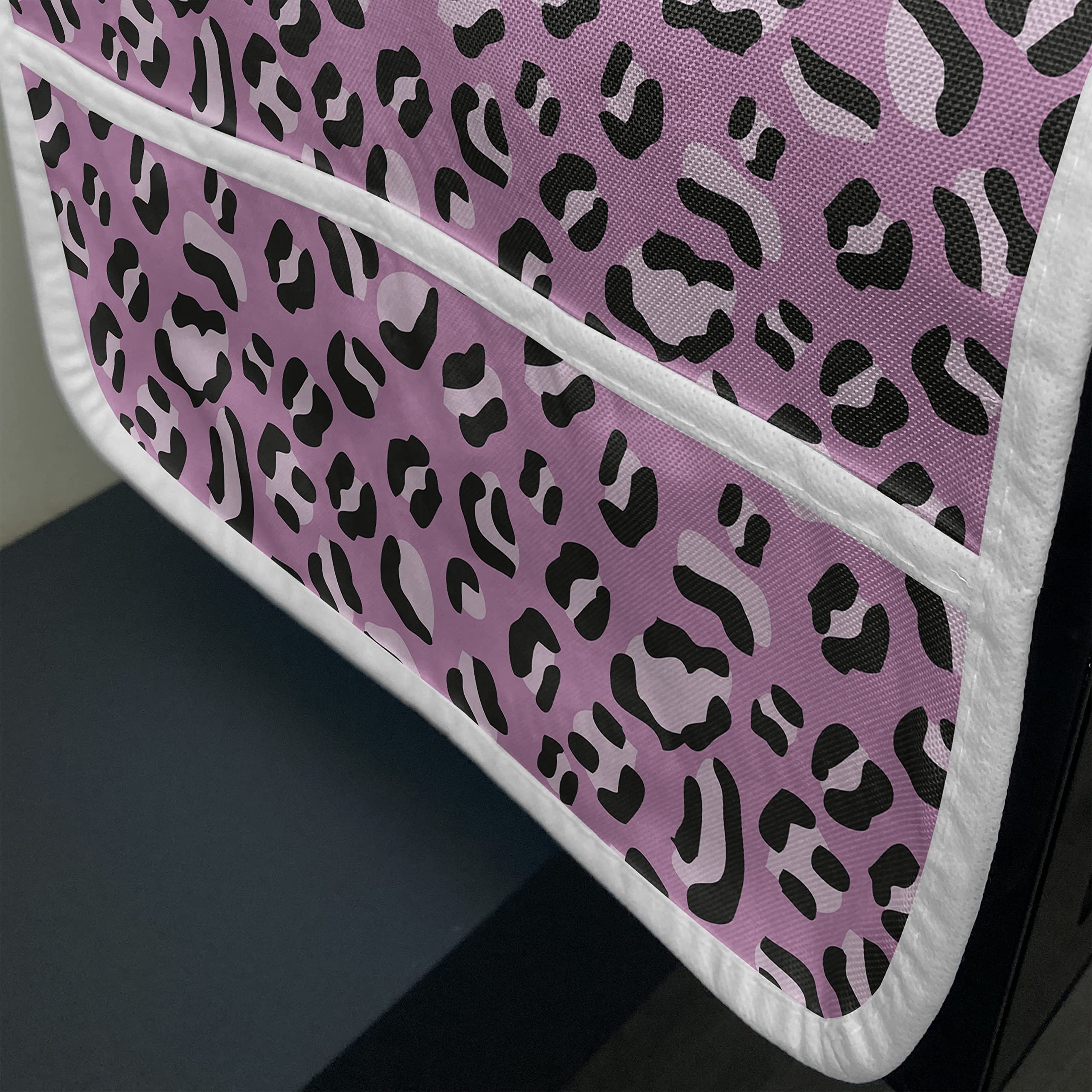 Ambesonne Leopard Print Microwave Cover - Waterproof Kitchen Organizer with Pockets, 36