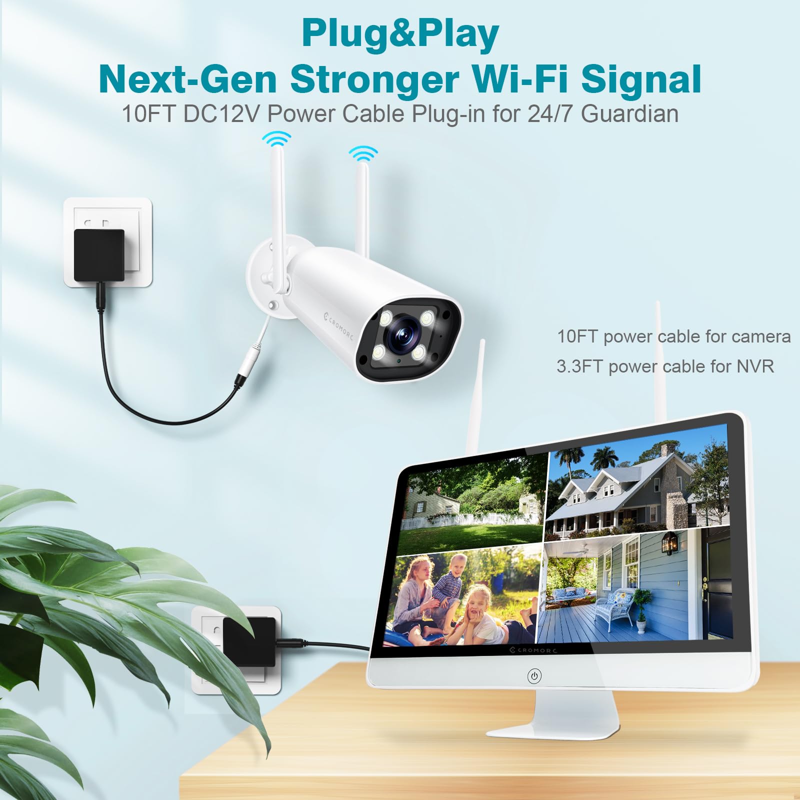 16CH Wireless Security Camera System with 16