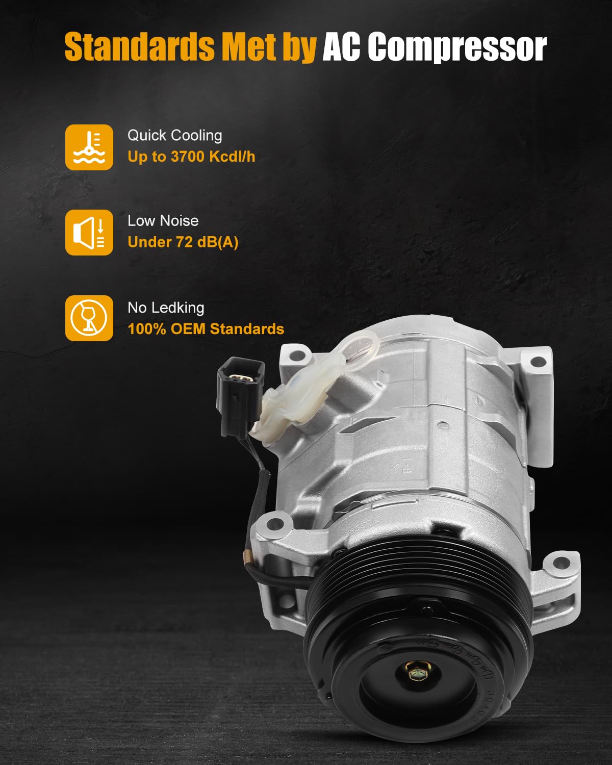 ROADFAR AC Compressor for 2007-2010 Saturn Outlook & 2009-2012 Chevrolet Traverse 3.6L - High Performance Air Conditioning Compressor Replacement Part | Perfect for Summer Cooling & Vehicle AC System Repair