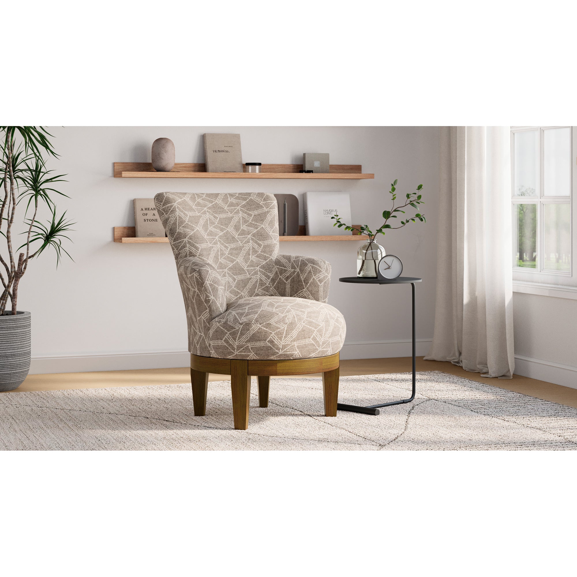 Justine Swivel Chair - 360 Degree Rotating Office Chair with Ergonomic Design for Home & Workspace - Perfect for Desk Work, Gaming, and Study Sessions