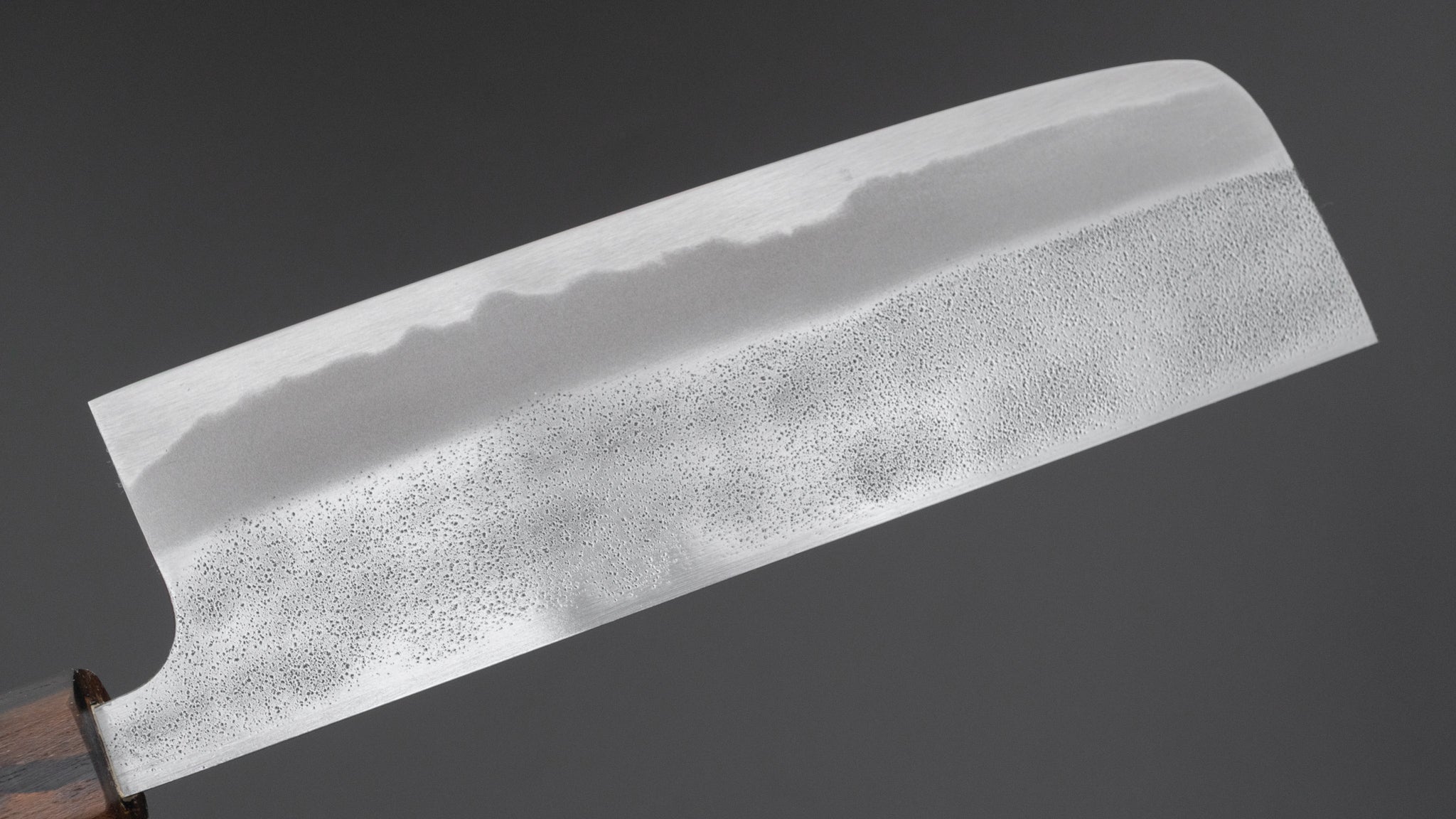 Hitohira YG Nashiji White #2 Nakiri Knife 165mm - Japanese Chef Knife with Walnut Handle & Ziricote Ferrule - Perfect for Slicing Vegetables, Herbs & Sushi Prep