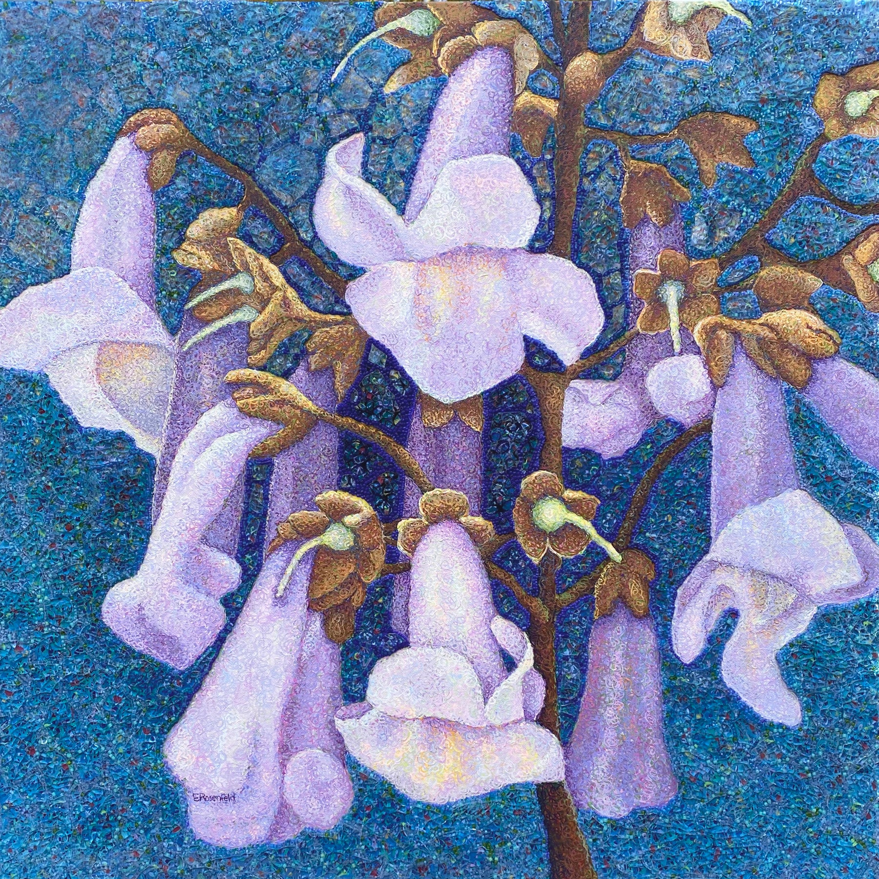 Elynne Rosenfeld Invasive Beauty #10 - Abstract Floral Art Print for Home Decor, Office Wall Art, and Modern Interior Design