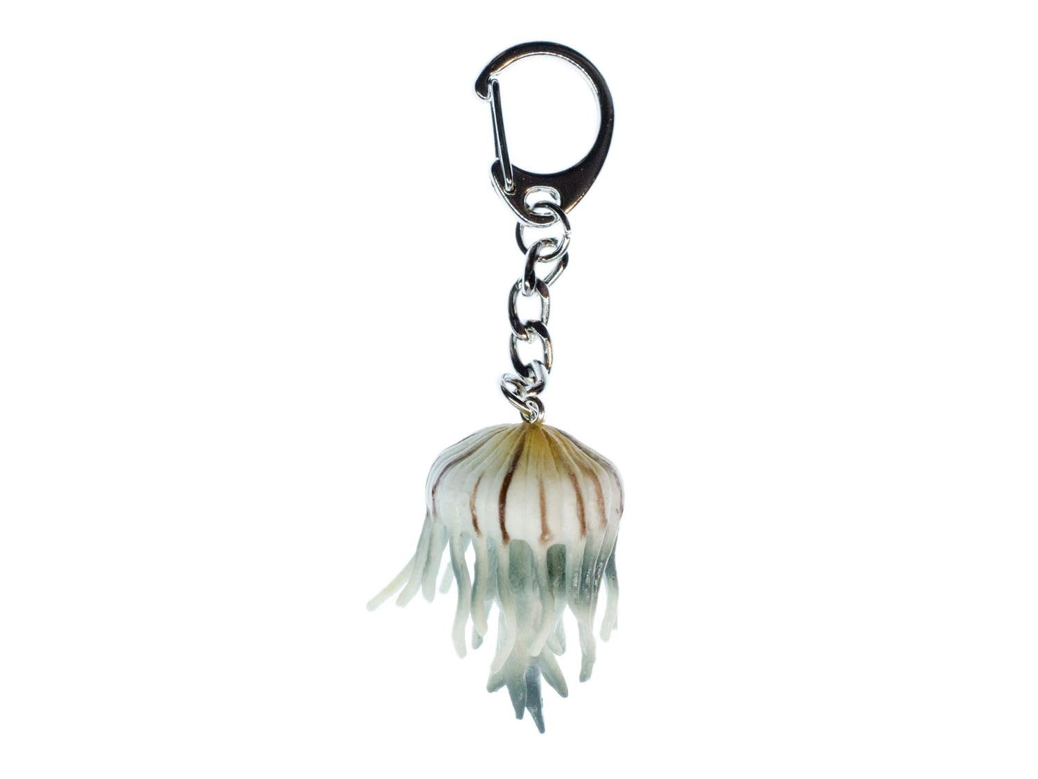 **Miniblings Jellyfish Keychain - Cute Rubber Medusa Key Ring for Women & Men - Perfect for Backpacks, Purses, and Gift Giving**