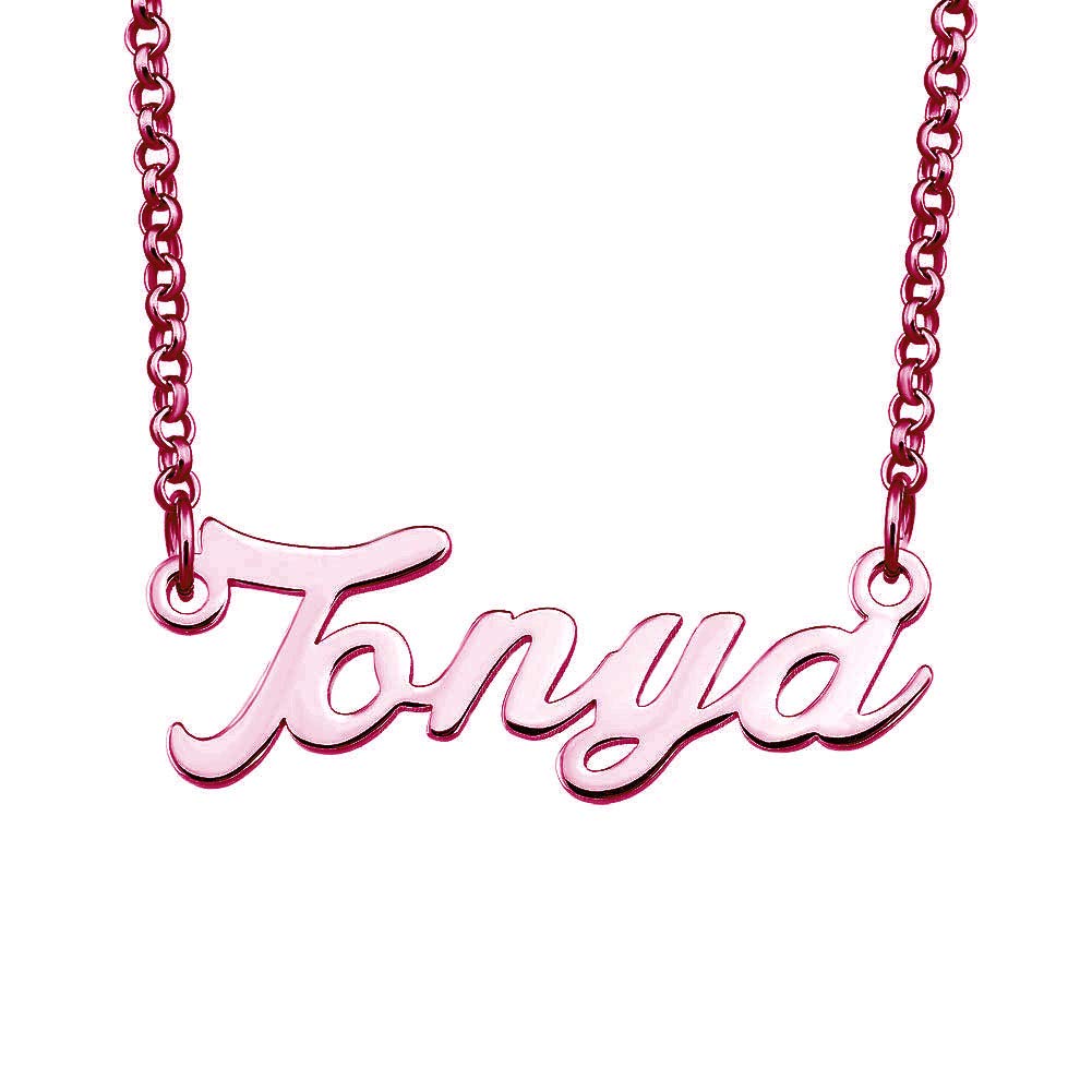 Personalized Rose Gold Plated Name Necklace for Women - Custom Couple Jewelry Gift for Anniversaries, Valentine's Day & Special Occasions