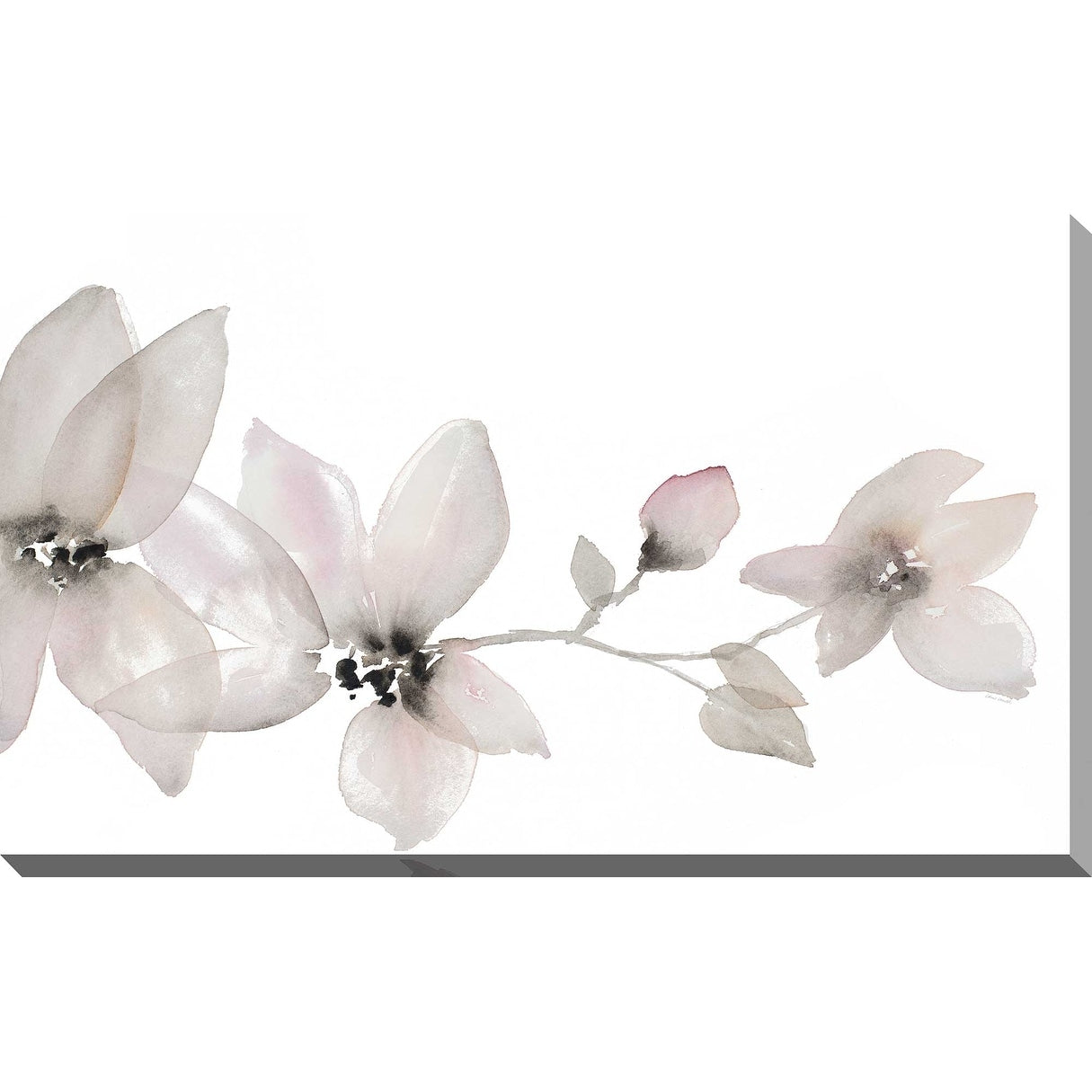 Blooming Whispers Floral Canvas Wall Art Print - Elegant Home Decor for Living Room, Bedroom & Office