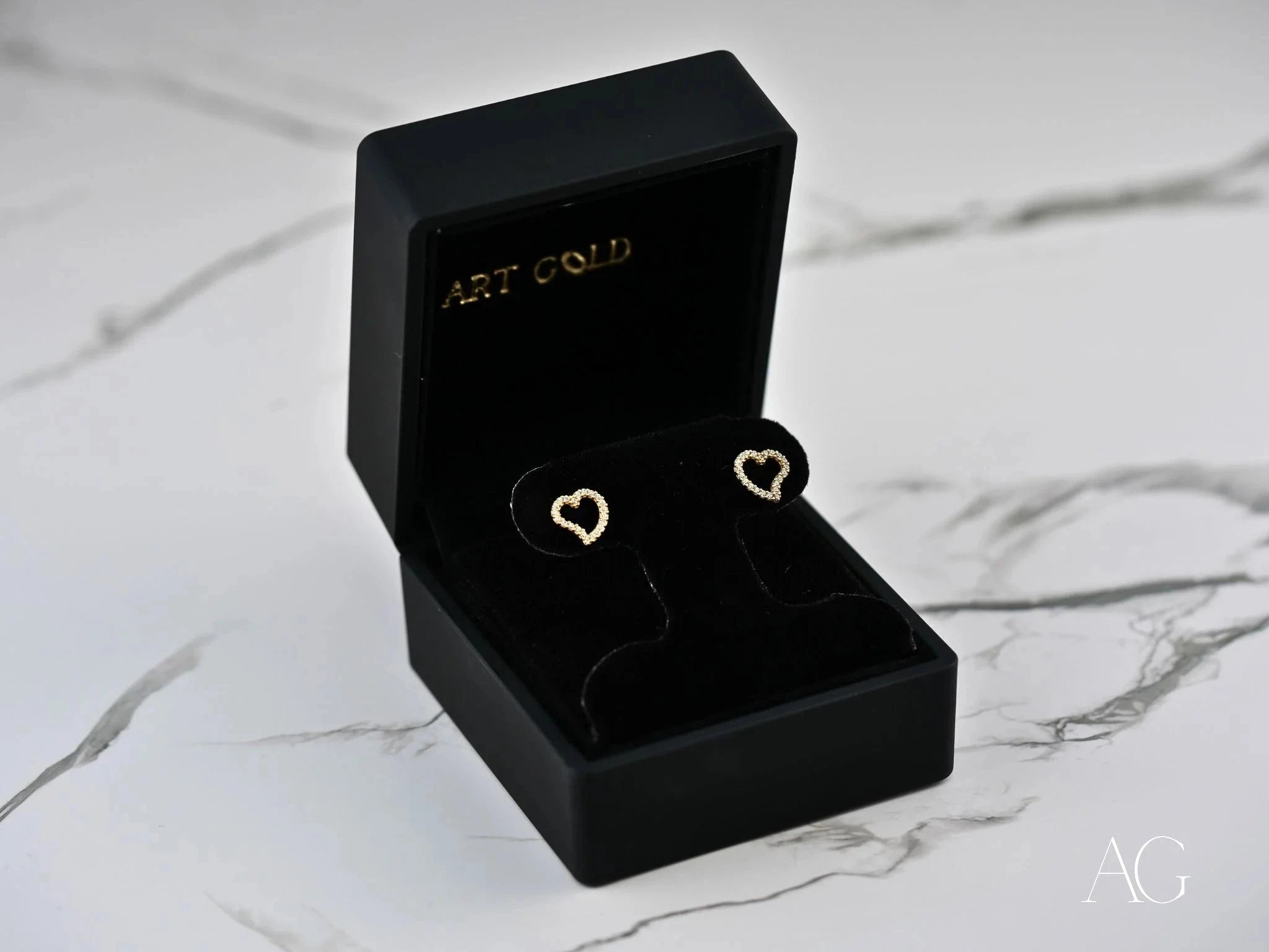 18k Gold CZ Heart Earrings for Women - Sparkling Cubic Zirconia Dangle Earrings - Perfect for Valentine's Day, Anniversary & Romantic Date Night Jewelry Gift