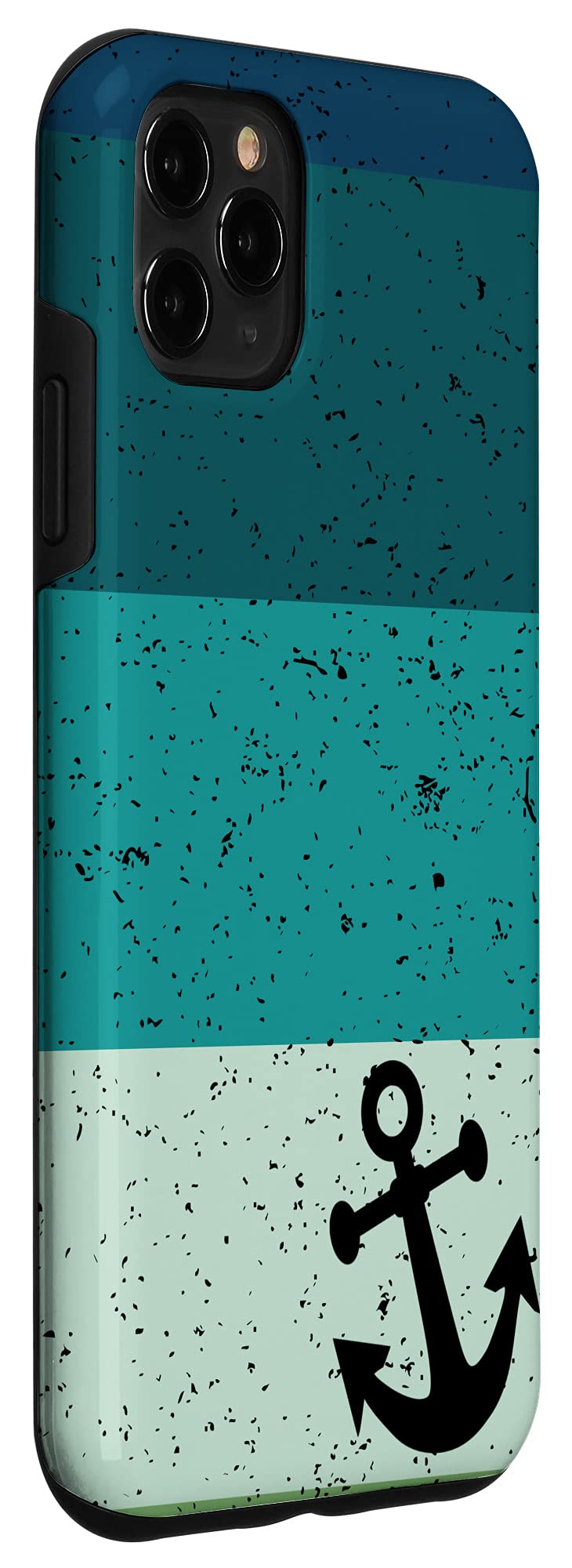 iPhone 11 Pro Max Case - Vintage Anchor Design, Summer Sailing Blue Seafoam Nautical Theme - Perfect for Beach Vacations, Boat Trips & Marine Enthusiasts