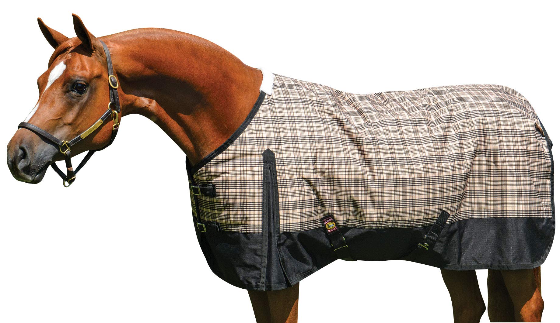 Heavyweight Turnout Blanket for Horses - Black Label 80 Plaid - Waterproof & Durable Winter Horse Blanket for Stable & Pasture Use