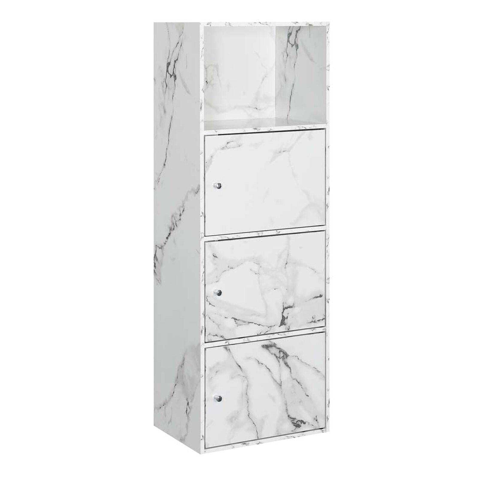 3-Door Storage Cabinet - Organizer for Closet, Bathroom, Pantry, Garage & Kitchen | Durable Wardrobe & Cabinet with Lock for Home & Office Use