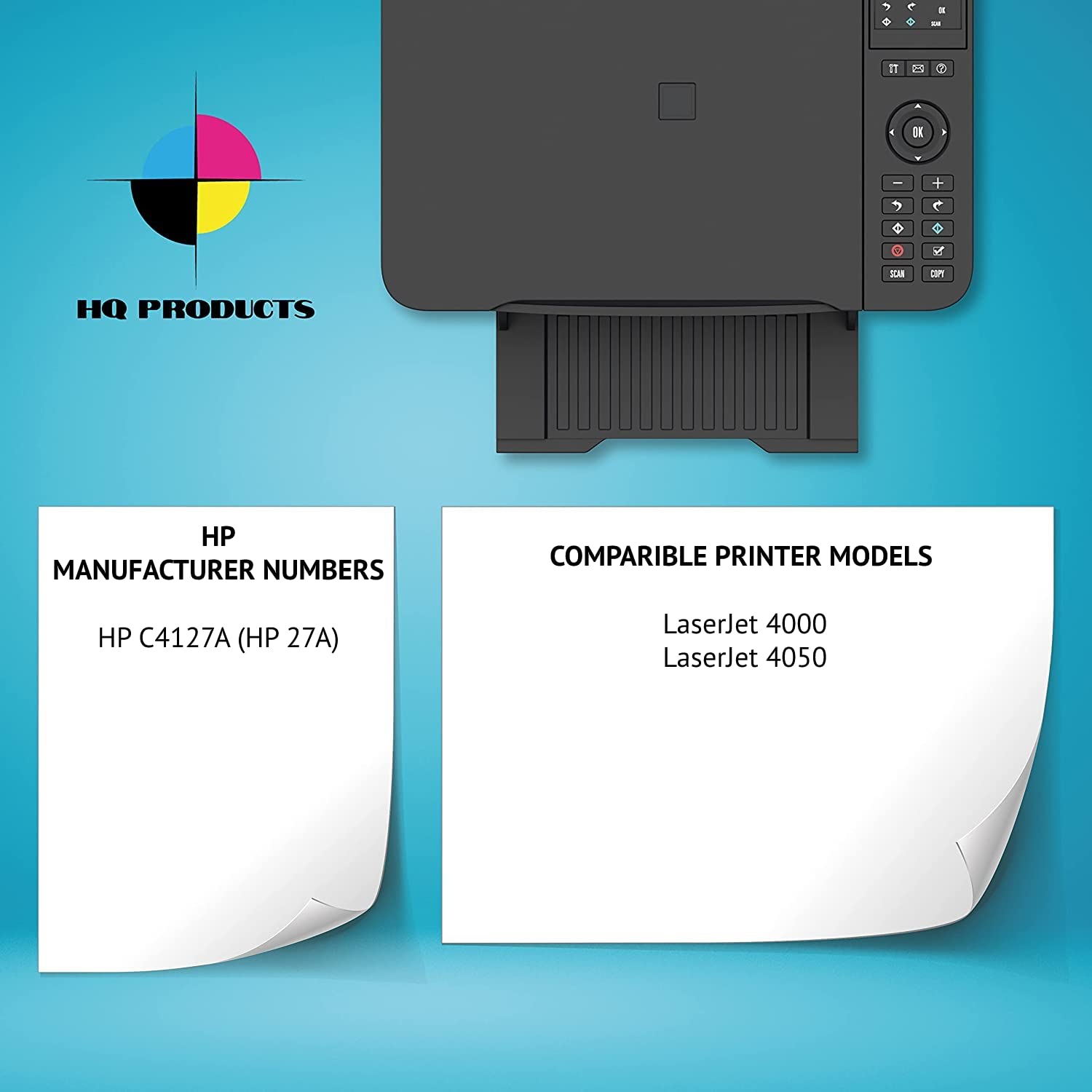 High-Quality Compatible Black Toner Cartridge Replacement for HP C4127A, 27A - Works with LaserJet 4000 & 4050 Printers | Perfect for Office, Home & Business Printing Needs