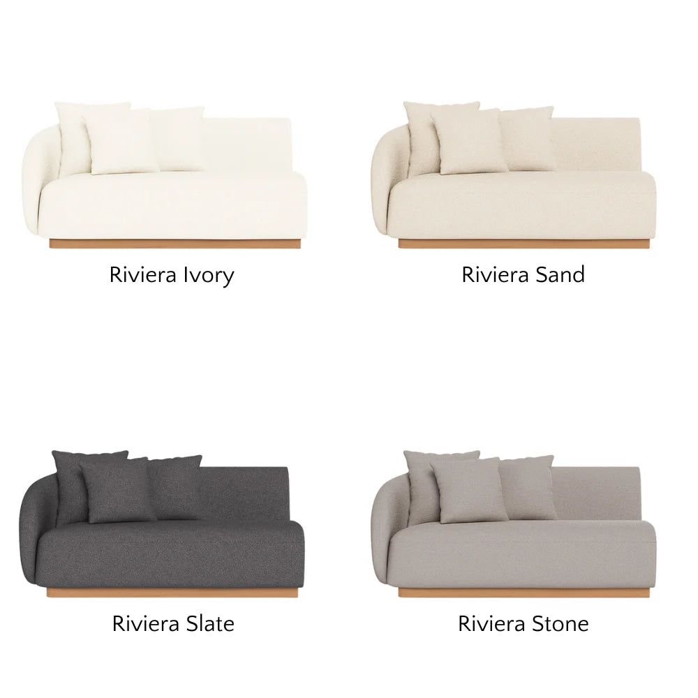 Como Outdoor 2-Seat Left Arm Sectional Sofa Set - Waterproof Patio Furniture for Backyard, Poolside & Garden Relaxation