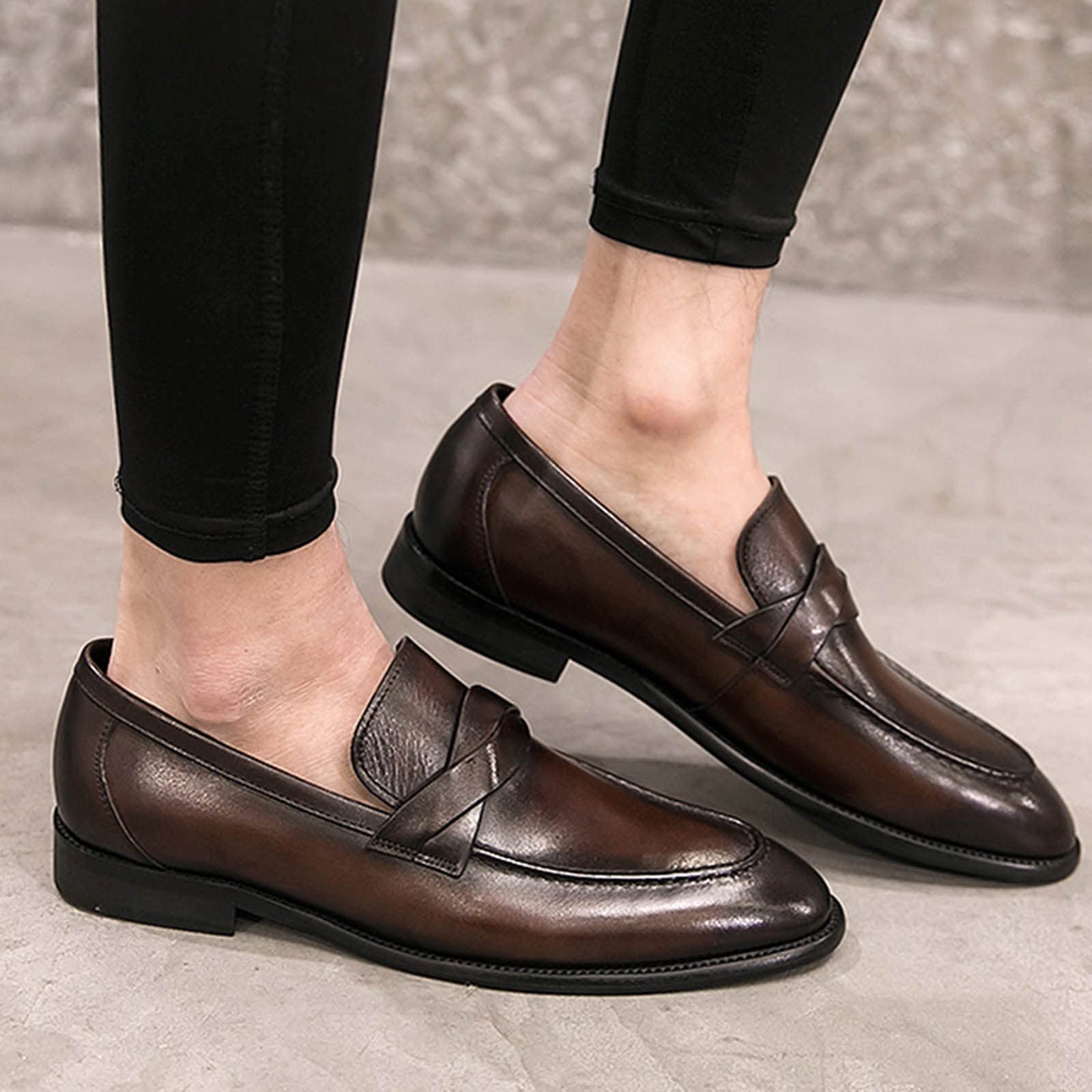 Men's Classic Leather Boat Shoes - Business Casual Sailing Shoes for Men - Breathable & Comfortable for Office, Outdoor & Daily Wear