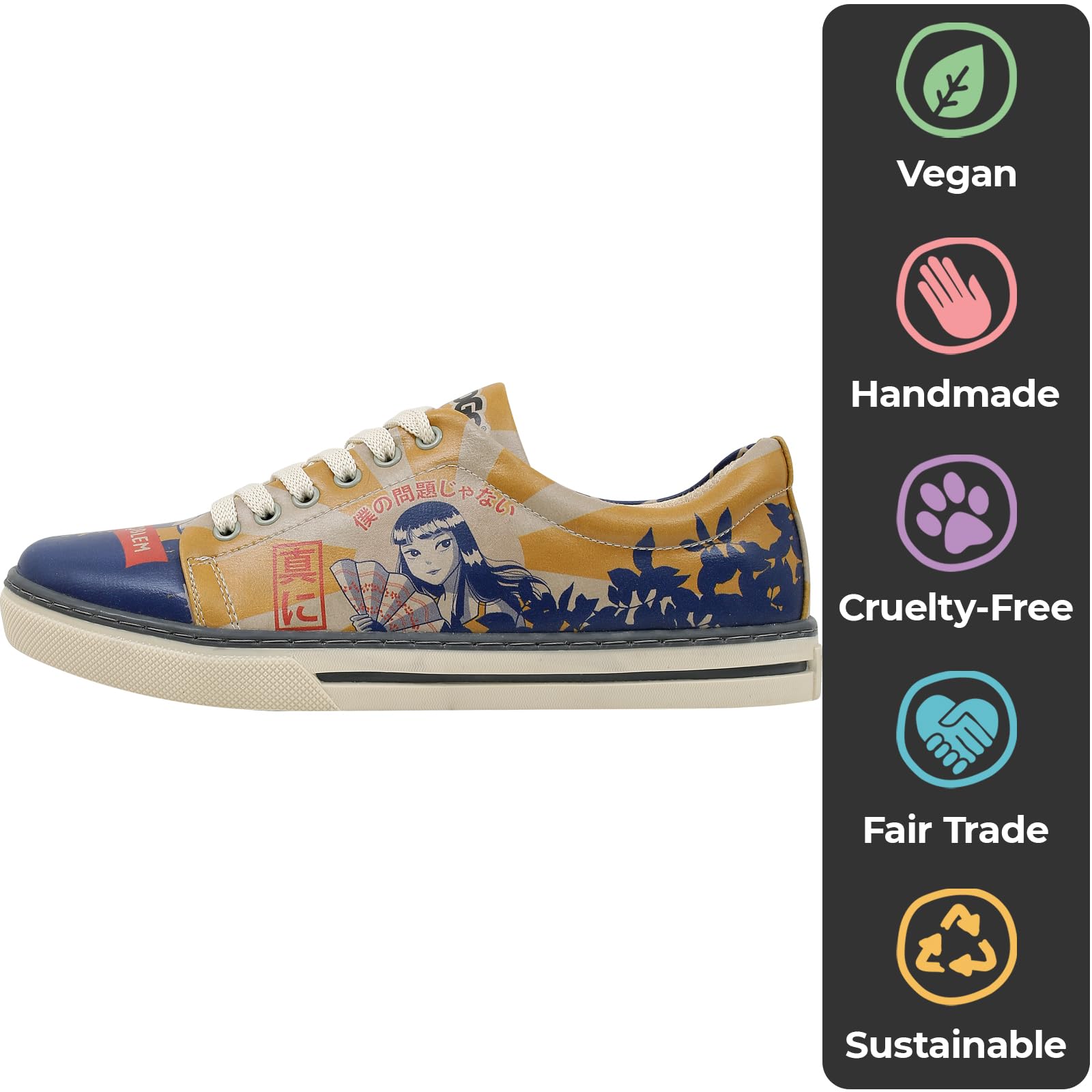Vegan Leather Sneakers for Women - Handmade Eco-Friendly Fashion Shoes with Unique Design | Comfortable Casual & Work Sneakers for Everyday Wear