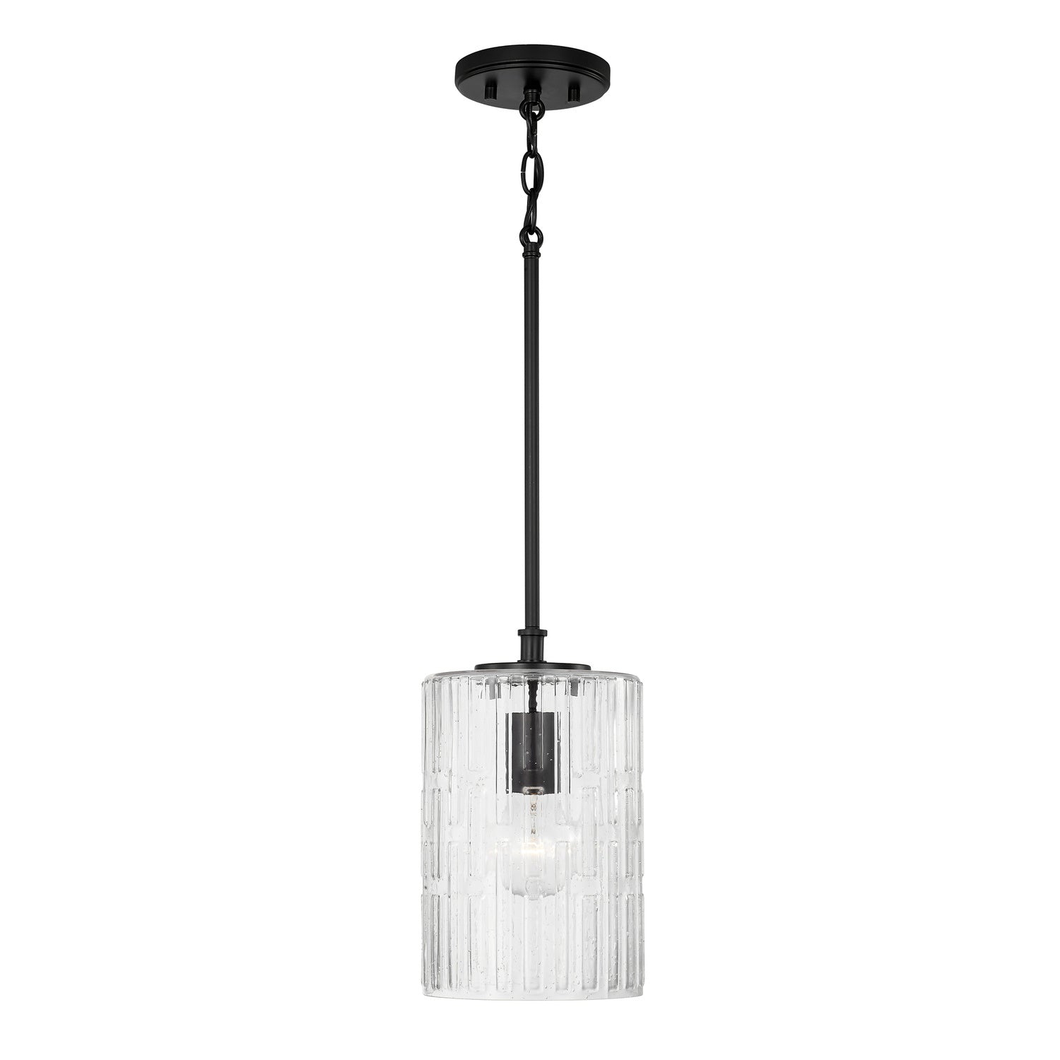Capital Lighting One Light Pendant - Modern Ceiling Light Fixture for Kitchen, Dining Room & Bedroom | Adjustable Hanging Chandelier with Clear Glass Shade | Easy Installation & Energy Efficient LED Bulb Compatible