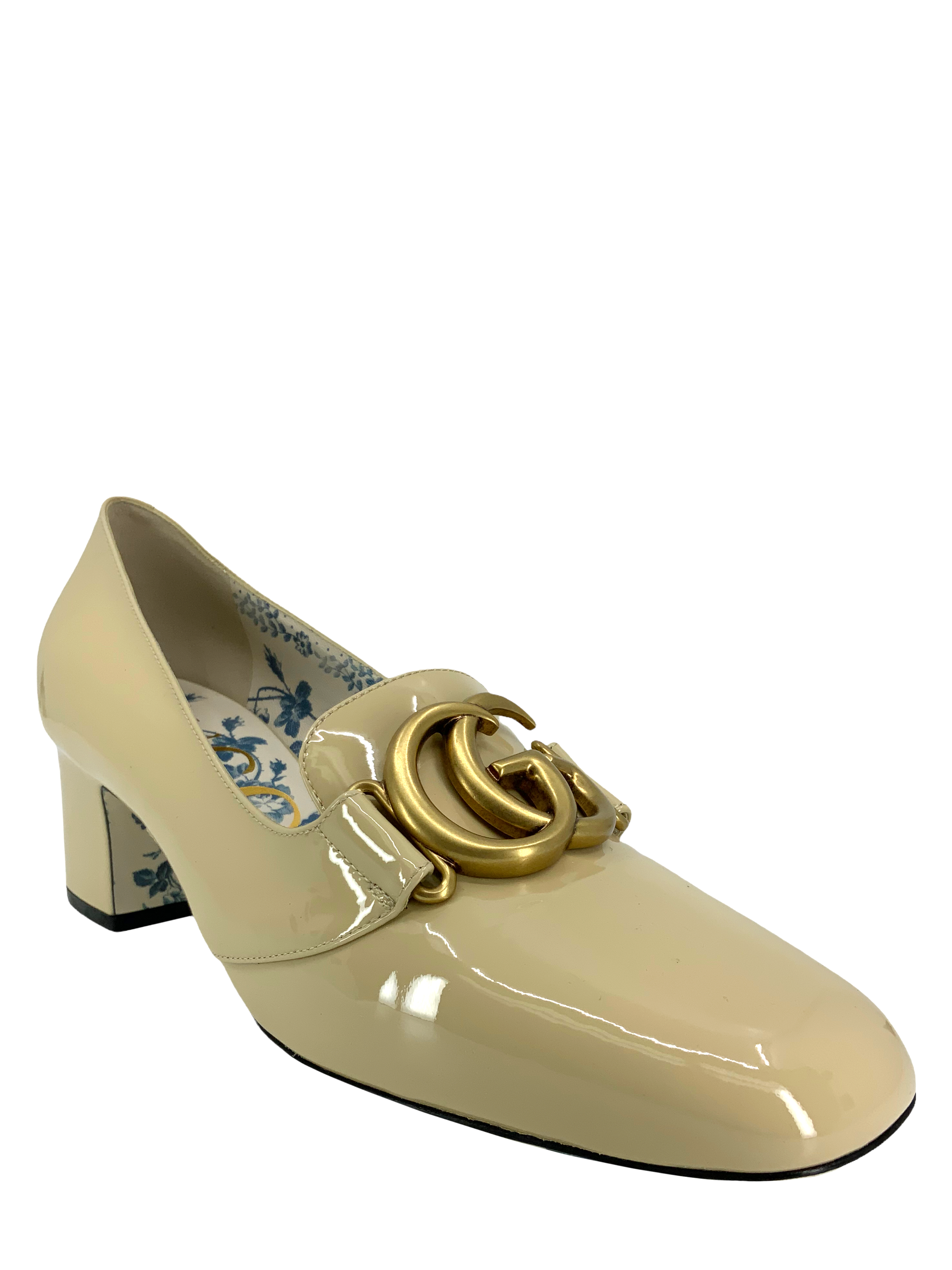 Gucci Victoire GG Patent Leather Pumps Women's Shoes Size 8.5 NEW - Elegant High Heels for Office, Party & Special Occasions