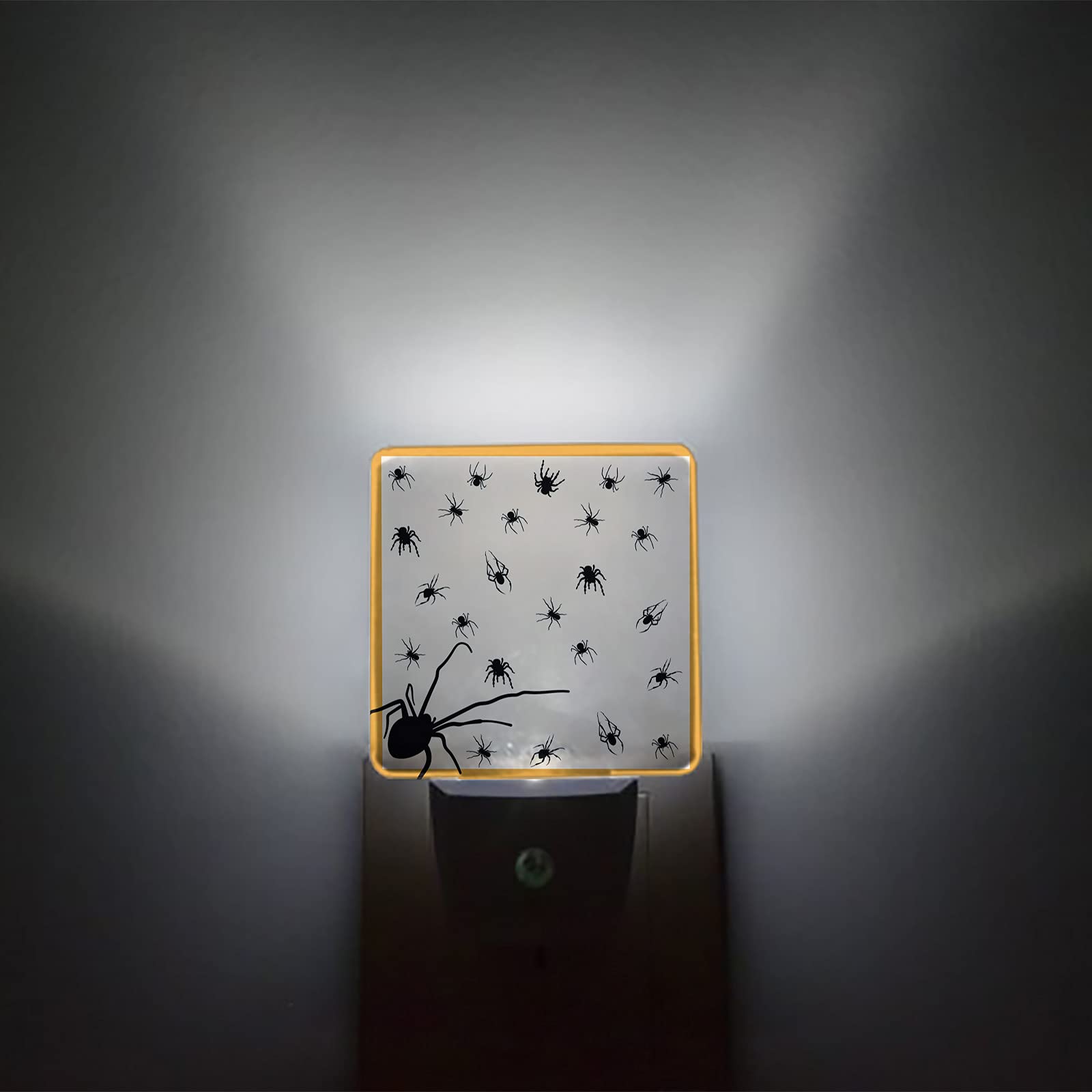 Spider Night Light for Kids - Plug in LED Nightlight with Dusk to Dawn Sensor, Halloween Decor for Nursery, Bedroom, Bathroom, Hallway & Stairs - Perfect for Baby Rooms, Home Decor & Scary Theme Parties