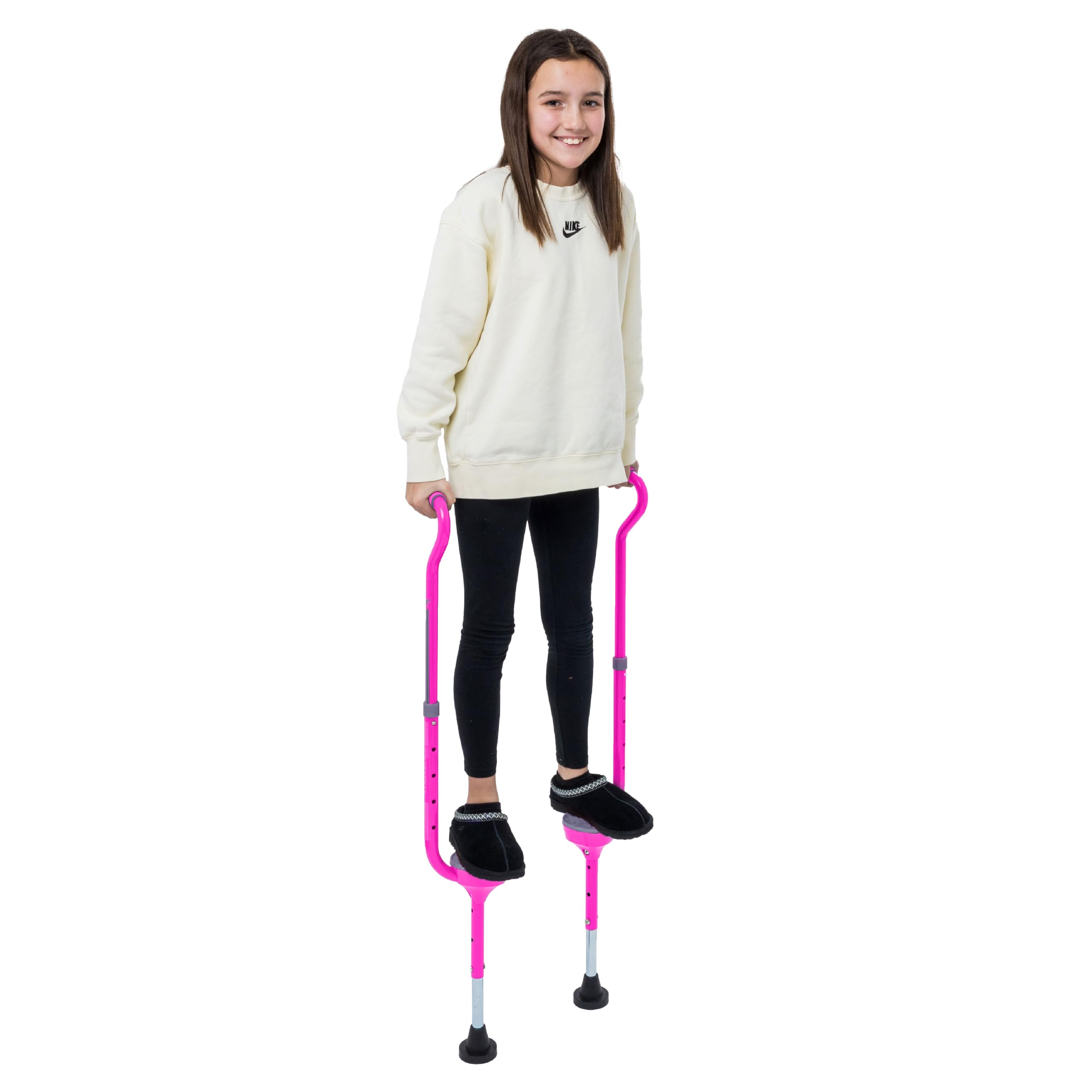 Flybar Maverick Adjustable Walking Stilts for Kids Ages 5+ - 5 Height Settings, Non-Slip Rubber Tips, Foam Grips, Supports 190 lbs - Perfect for Outdoor Play, Backyard Fun & Balance Training