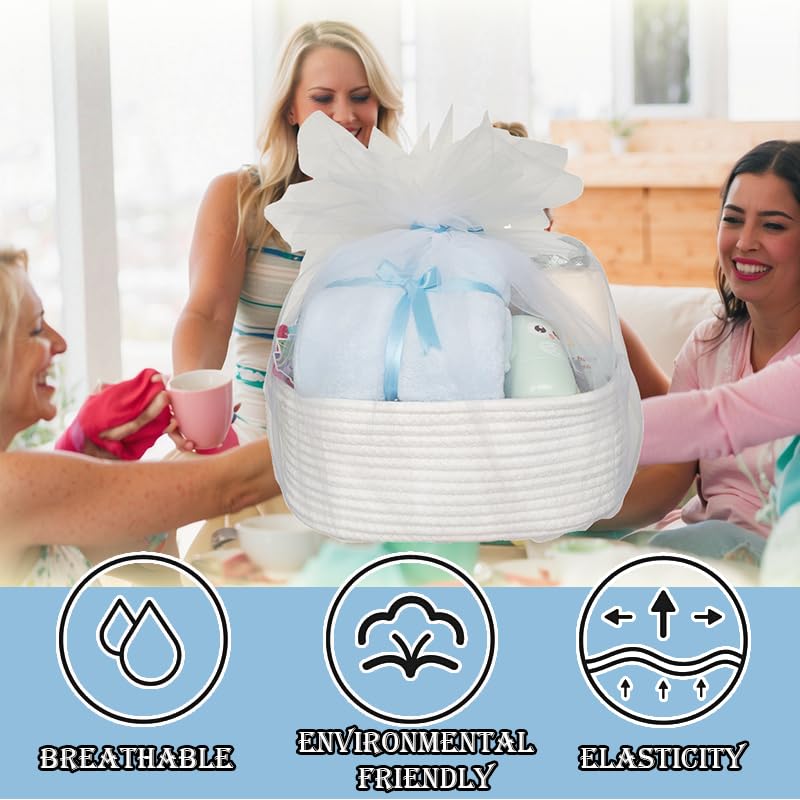27-Piece Baby Shower Gift Set for Boys - Newborn Essentials Kit with Rattle, Swaddle & Diaper Caddy Organizer - Blue Baby Boy Gift Basket - Perfect for Gender Reveal, Baby Registry & Nursery Organization