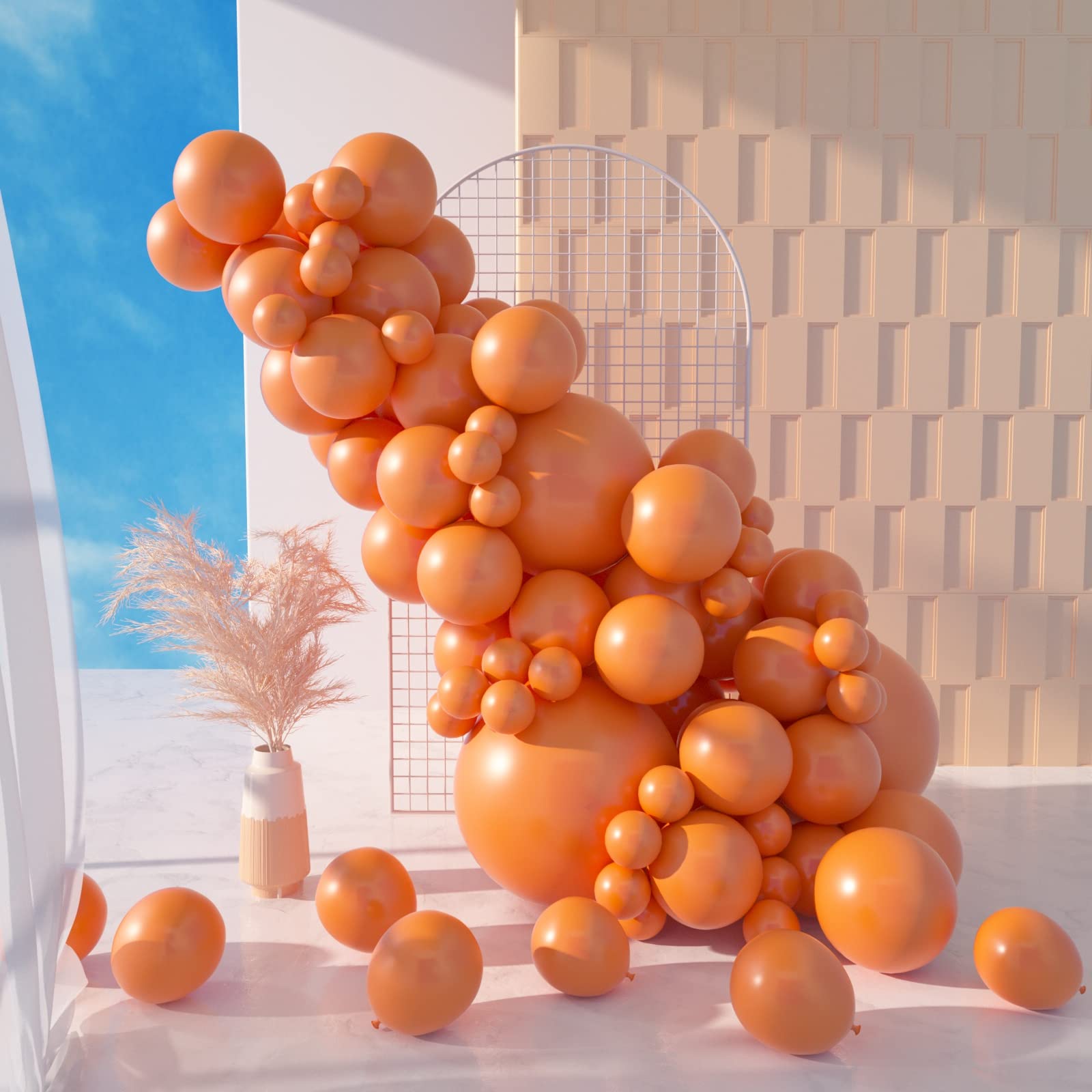 100Pcs Burnt Orange Balloons - 5/10/12/18 Inch Halloween, Thanksgiving & Fall Party Decorations | Baby Shower, Autumn Wedding & Seasonal Celebration Decor