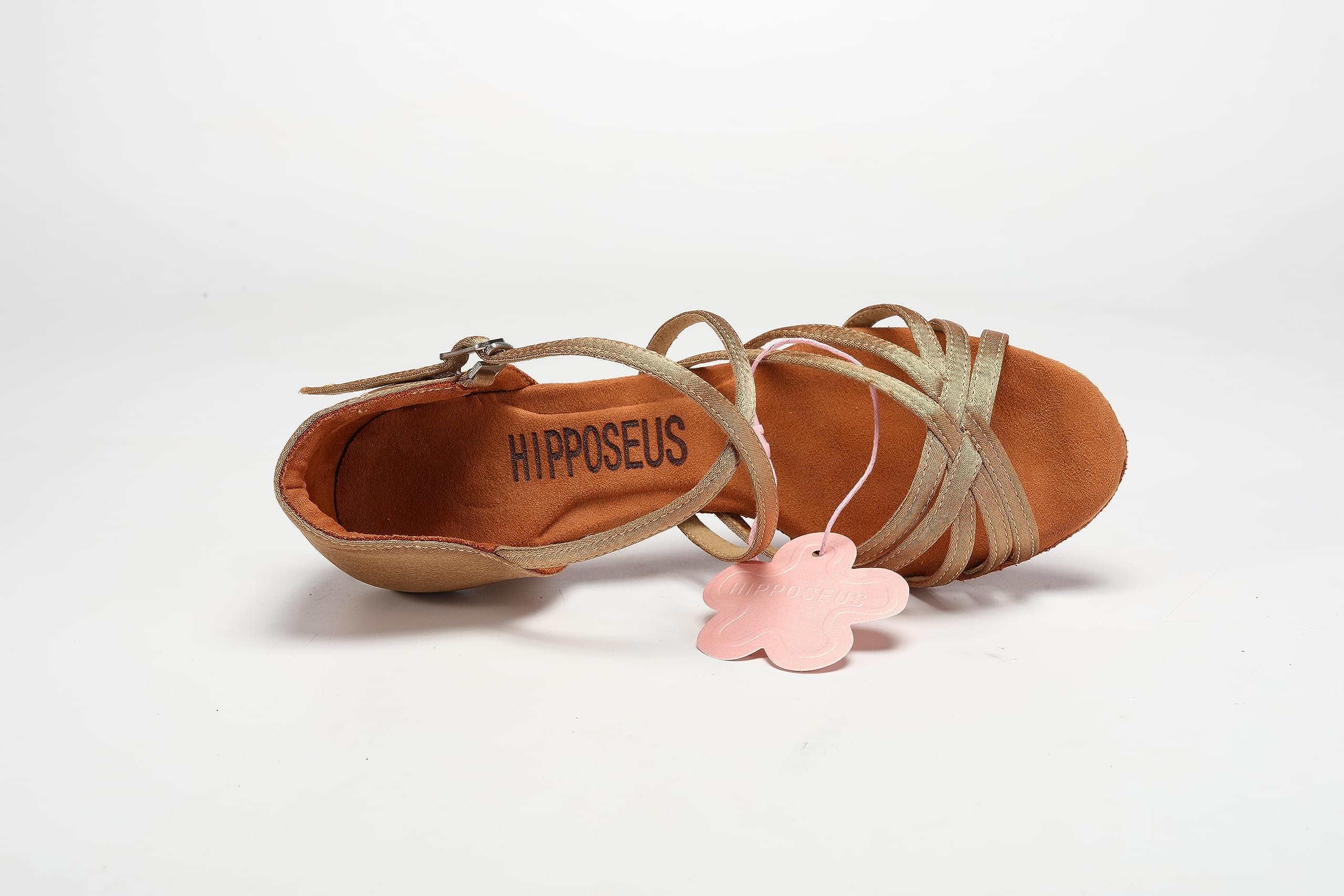 Hipposeus Women's Latin Dance Shoes - Open Toe Ballroom Salsa Practice Shoes with Suede Sole | Perfect for Salsa, Bachata, Tango & Social Dancing