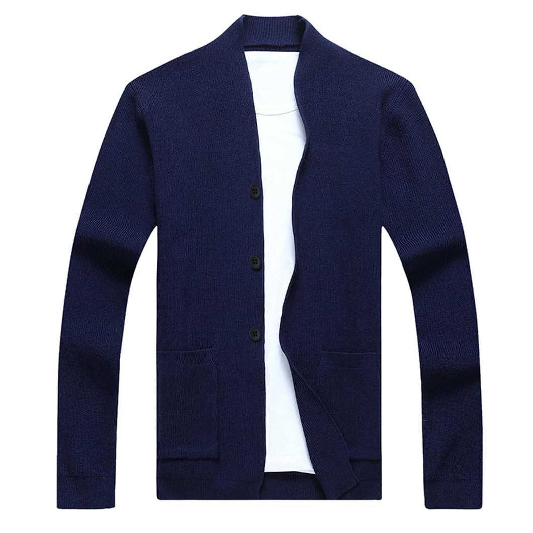 Men's Slim Fit Cardigan Sweater - Casual Streetwear Knit Jacket for Everyday Wear | Perfect for Layering, Office & Outdoors